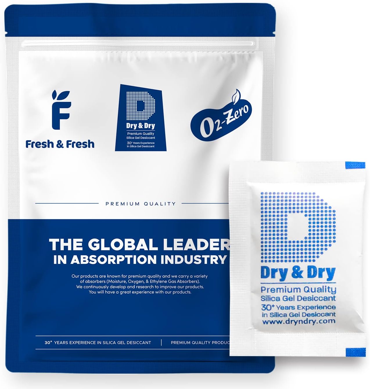 Dry & Dry 5 Gram [100 Packets] Silica Gel Packets Silica Gel Desiccants, Silica Gel Packs - Rechargeable Moisture Absorbers for Food Storage, Electronics, 3D Filament & Safes