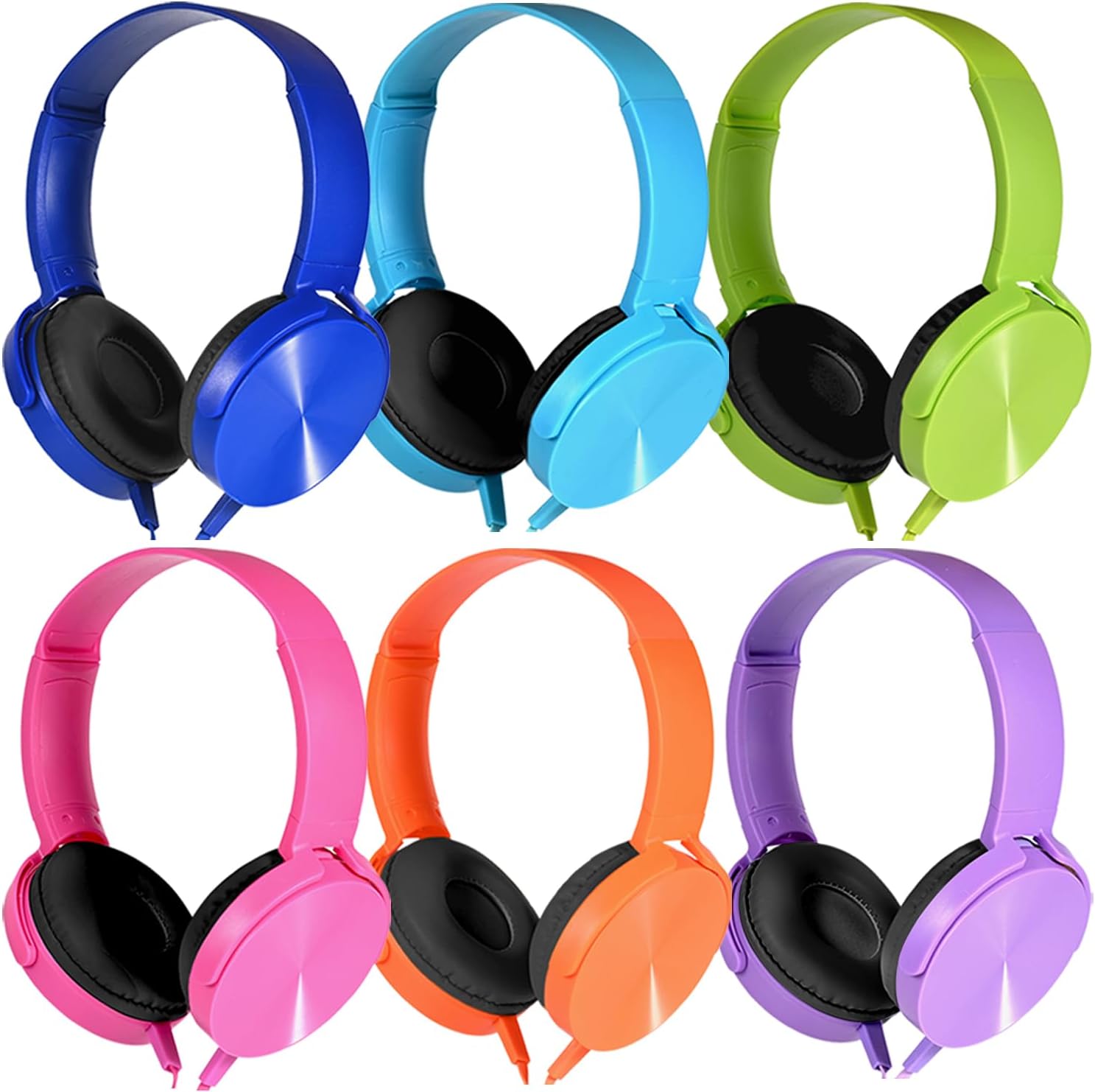 Kids Headphones Bulk 6 Pack for School Classroom Students, Wired Computer Headset Durable Class Set Earphones for Children Toddler Teens Boys Girls and Adult (HY450, 6 Mixed) Kids Headphones Bulk 6 Pack for School Classroom Students, Wired Computer Headset Durable Class Set Earphones for Children Toddler Teens Boys Girls and Adult (HY450, 6 Mixed)
