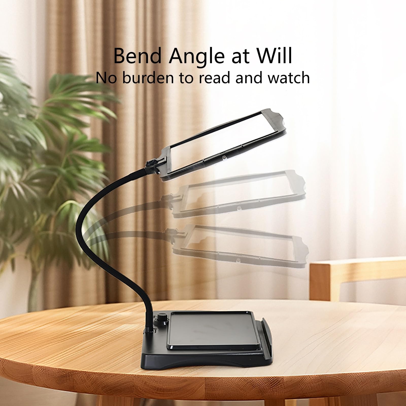 Lupa De Sobremesa para Leer Libros, Lupas De Lectura Portátiles para Personas Mayores, Ayudas para Baja Visión con Soporte Plegable y Luz LED(Schwarz)