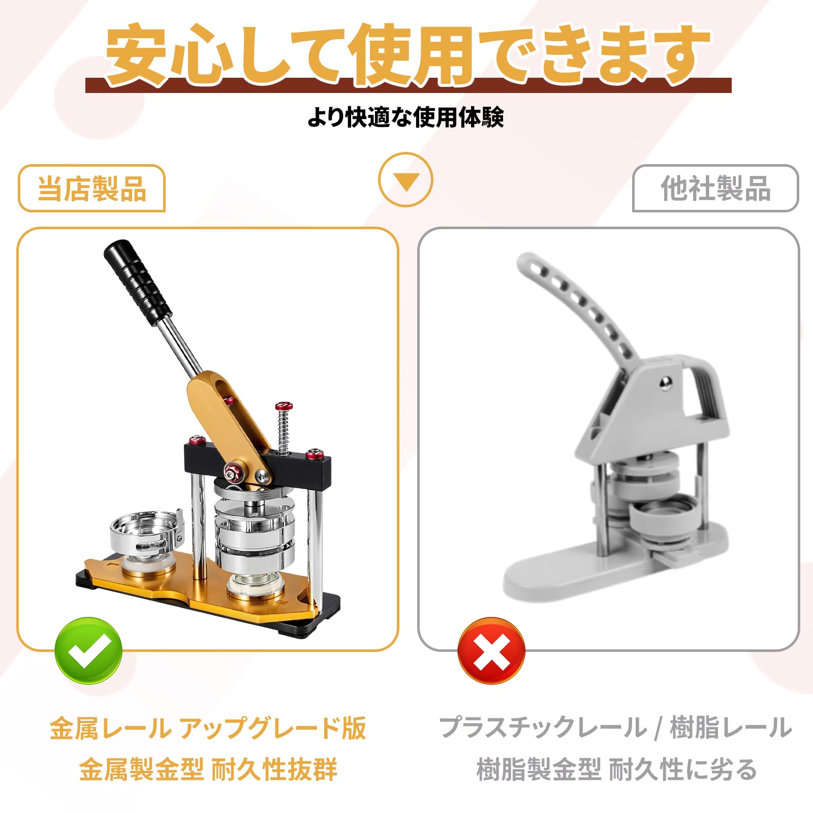 Amazon | 缶バッジマシン 回転 缶バッジメーカー 手作りキット 100個