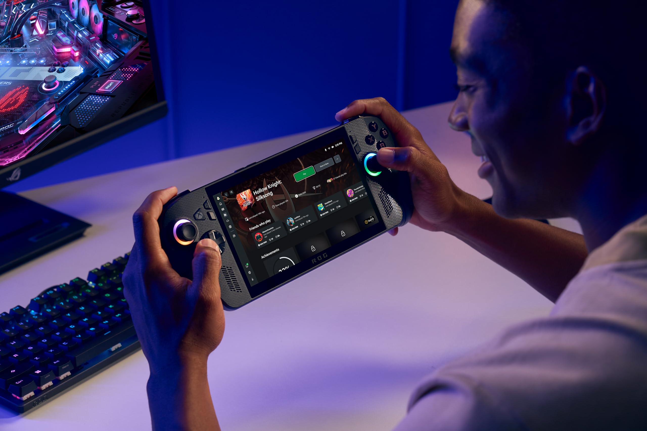 ASUS ROG Xbox Ally X - Consola Portátil Gaming 7" Full HD 120Hz (AMD Ryzen AI Z2 Extreme, 24GB RAM, 1TB SSD, Batería 80Wh, Windows 11, Consigue 3 meses gratis de Game Pass Premium) - Color Negro