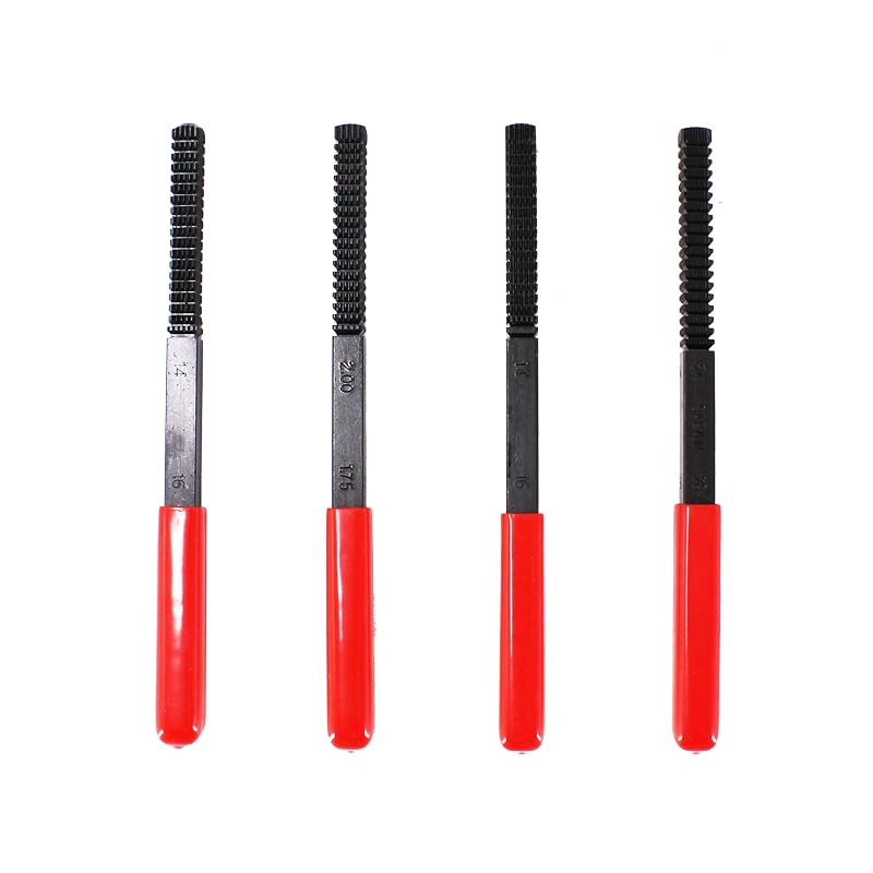 Kit de lima para reparo de roscas externas em aço-carbono, métrico, BSP/PF, UNC/UNF e BSW/BSF HFS G Thread-4PC com 4 peças