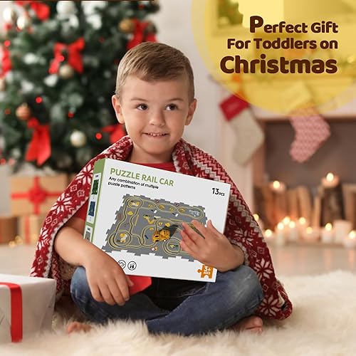 Miniatura 7 de Juego de rompecabezas de carreras de carreras para niños pequeños, constructor de caminos lógicos, juego de mesa, rompecabezas de bricolaje, tapete