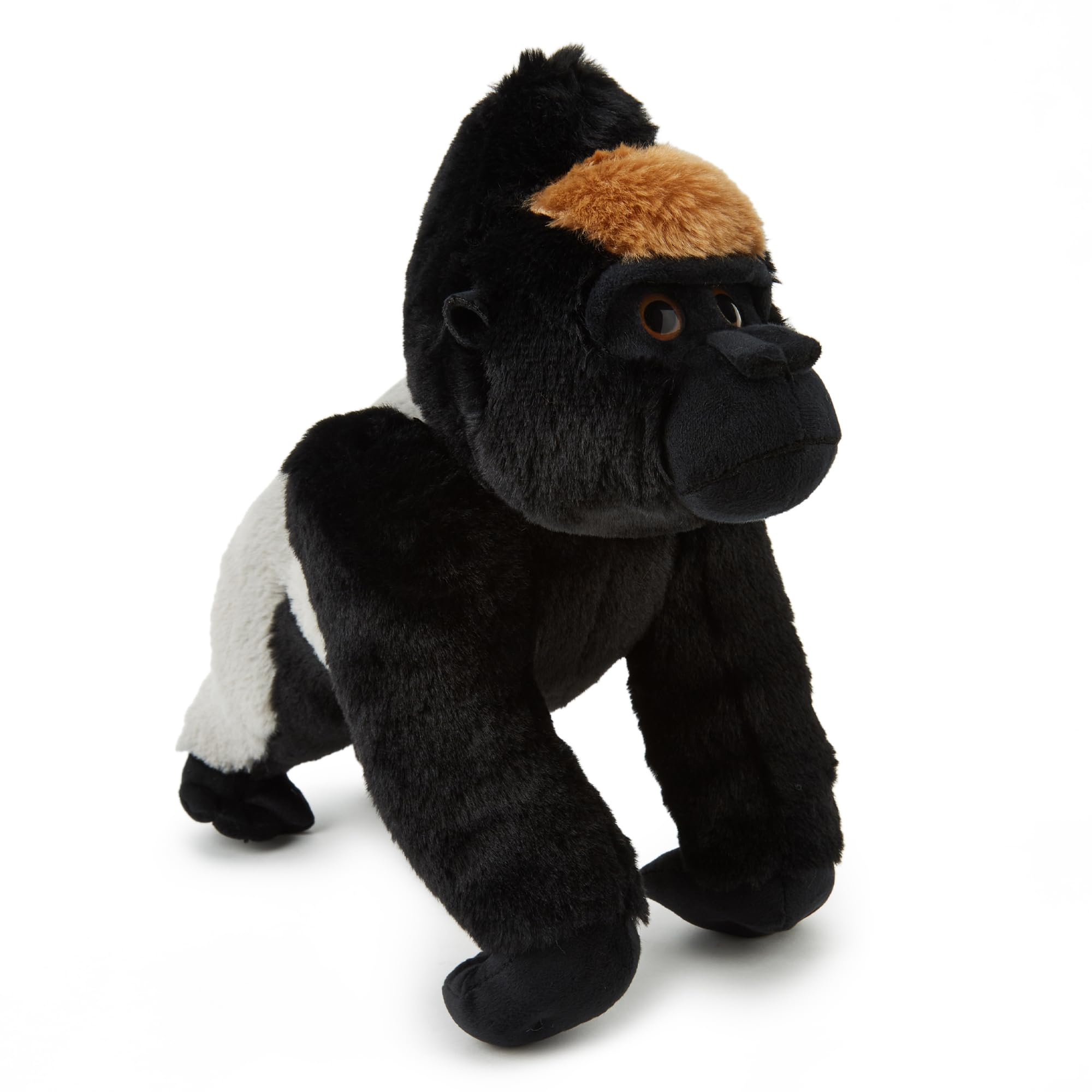 Zappi Co Silverback Gorilla Plush Toy (32cm) - Mighty, Gentle Jungle Plush, Eco-Friendly, Hit with Young Animal Enthusiasts, 100% Recycled
