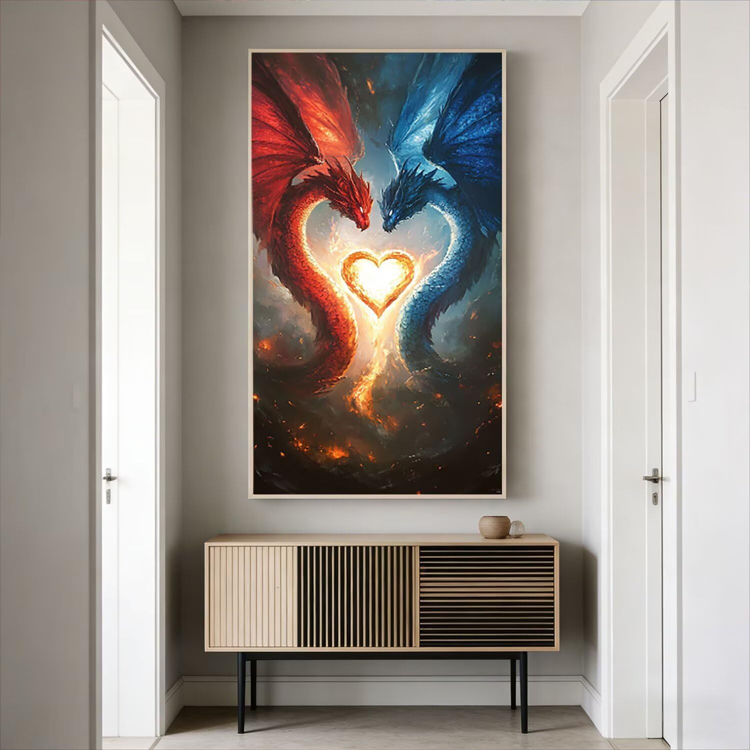 Malowanie według numerów dla dorosłych, kompletny zestaw DIY akrylowe kolorowanki na płótnie 75 x 150 cm, obrazy i pędzle w zestawie, kreatywna aktywność ręczna dla początkujących, dekoracja ścienna