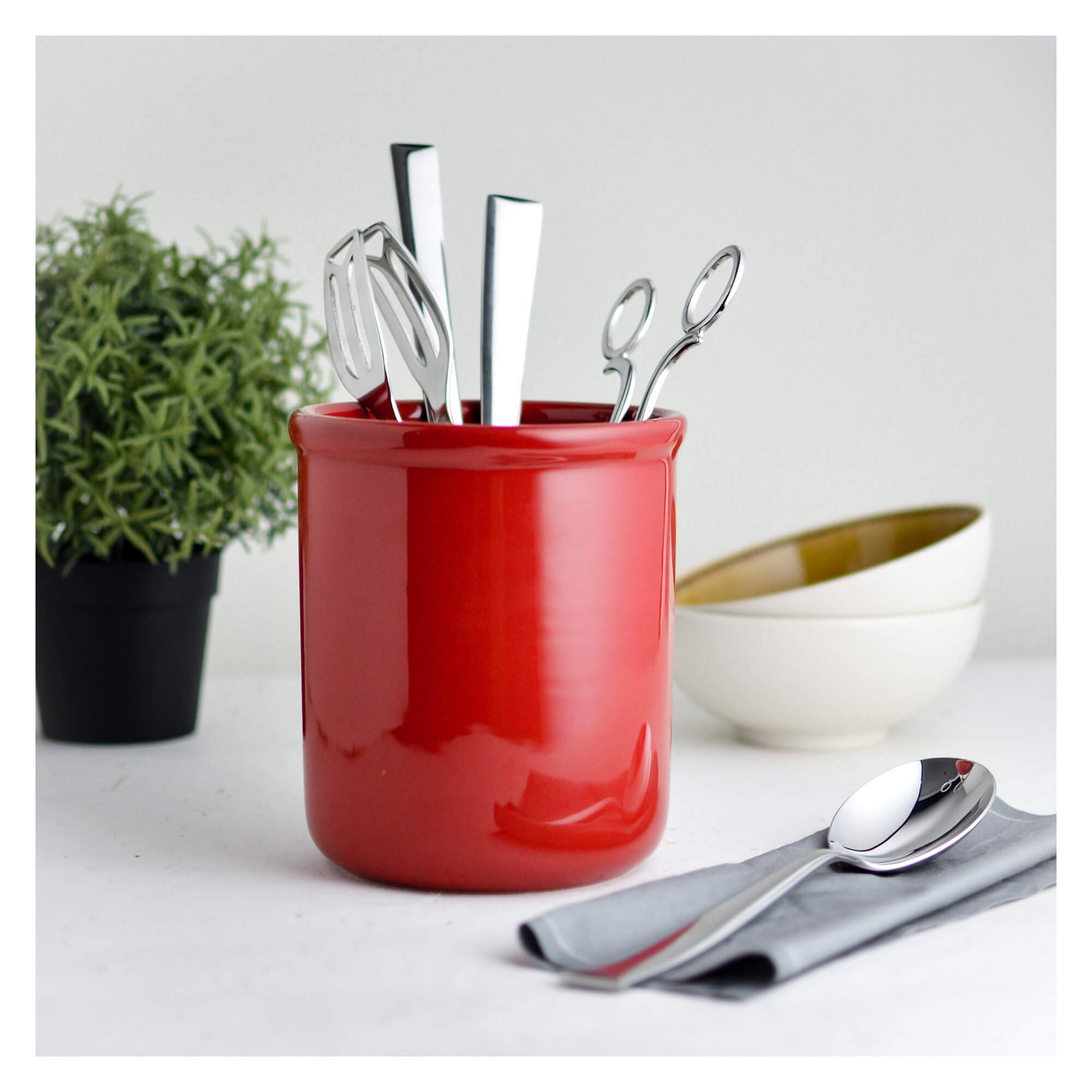 Emile Henry, Utensil Holder (Red)