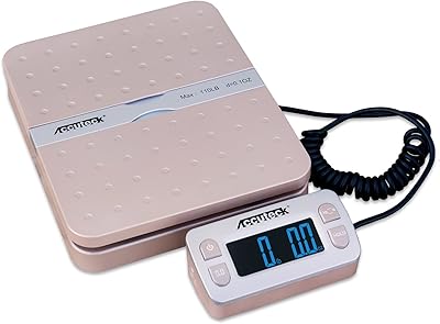 Accuteck ShipPro W-8580 110lbs x 0.1 oz Gold Digital Shipping Postal Scale، Limited Edition   