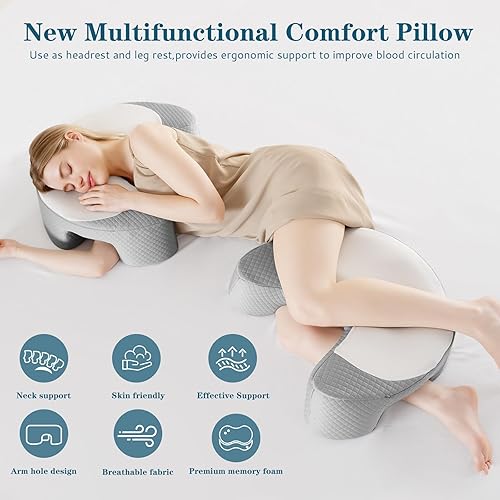 Miniatura 2 de EUHAMS Almohada ergonómica de espuma viscoelástica con orificios para el brazo para cuello, hombros y manguitos rotadores, alivio del dolor de brazo