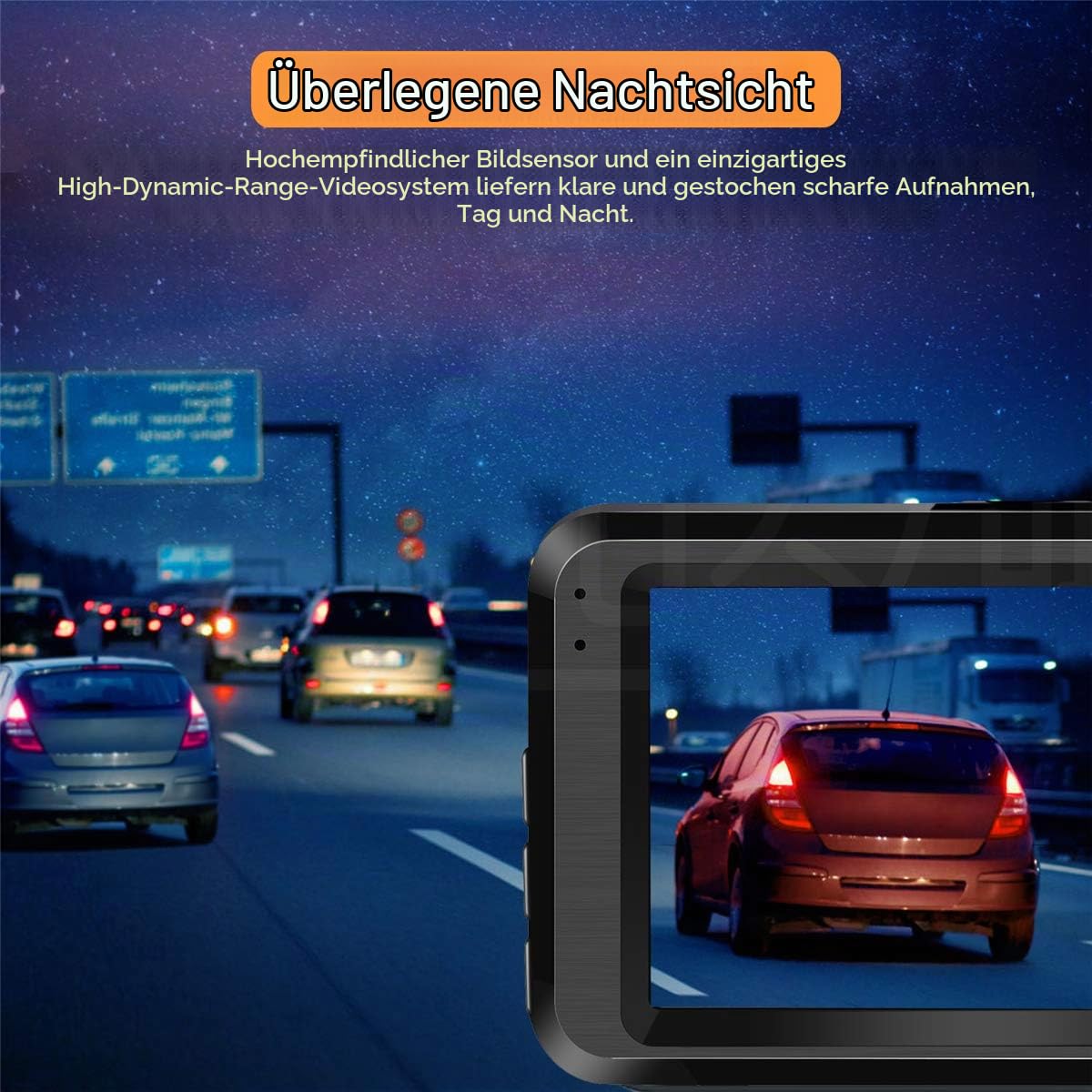 ORSKEY Dashcam Auto Vorne und Hinten inkl. 32GB SD-Karte 1080P Full HD Autokamera Doppelobjektiv Dashcam für Autos 170 Weitwinkel mit Loop-Aufnahme und G-Sensor, Front-Inner,LCD