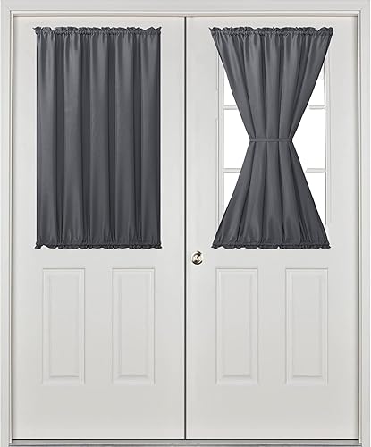 Miniatura 215 de Hiasan Cortinas para ventana de puerta delantera, bolsillo para barra, cortina de privacidad semitransparente para puerta francesa, 1 panel
