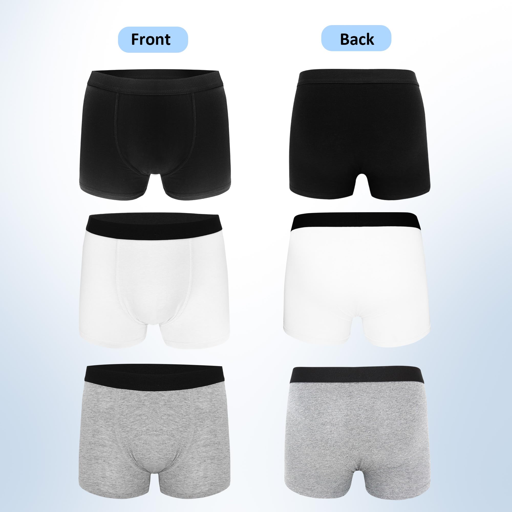 Uizuooy Mutande Bambino Boxer Ragazzo Slip Bambino Comodi Boxer Uomo Cotone Elasticizzato 8-16 Anni Pacco da 12 1605 BL 134-140