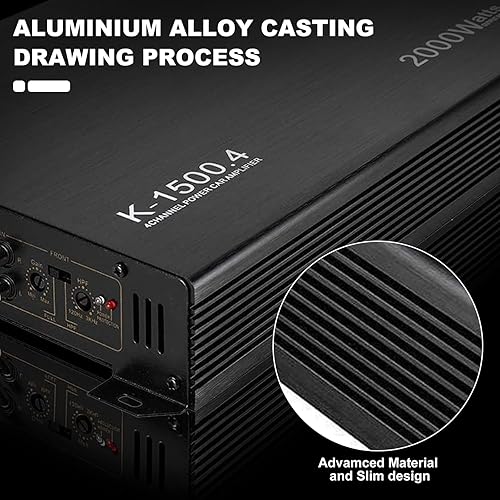 Miniatura 4 de YaeCCC Amplificador de 4 canales de 2000 W Amplificadores de coche de audio para coche Amplificadores de subwoofer