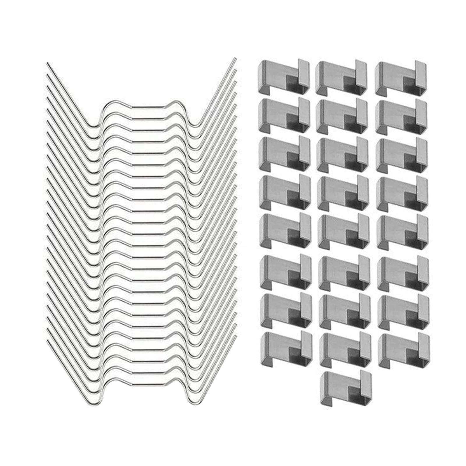 GHEART Pack of 50 Greenhouse Clips, Clips for Greenhouse, Greenhouse Sheets Accessories, 25 Pieces W Clips + 25 Pieces Z Clips, Greenhouse Glazing Clamp, Greenhouse Accessories Rustproof