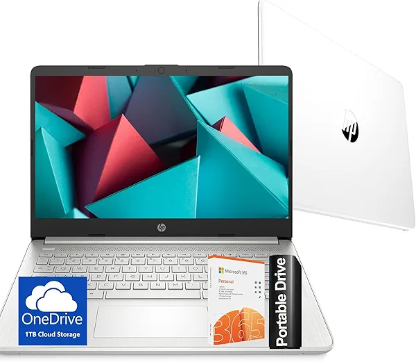 Hp Ultrabook 14 Laptop with Free Microsoft 365 • 16GB RAM • Intel 4-Core CPU • 1.1TB Storage (64GB OnBoard w/ 64GB External + 1TB OneDrive) • Windows 11 w/o Earphones • White