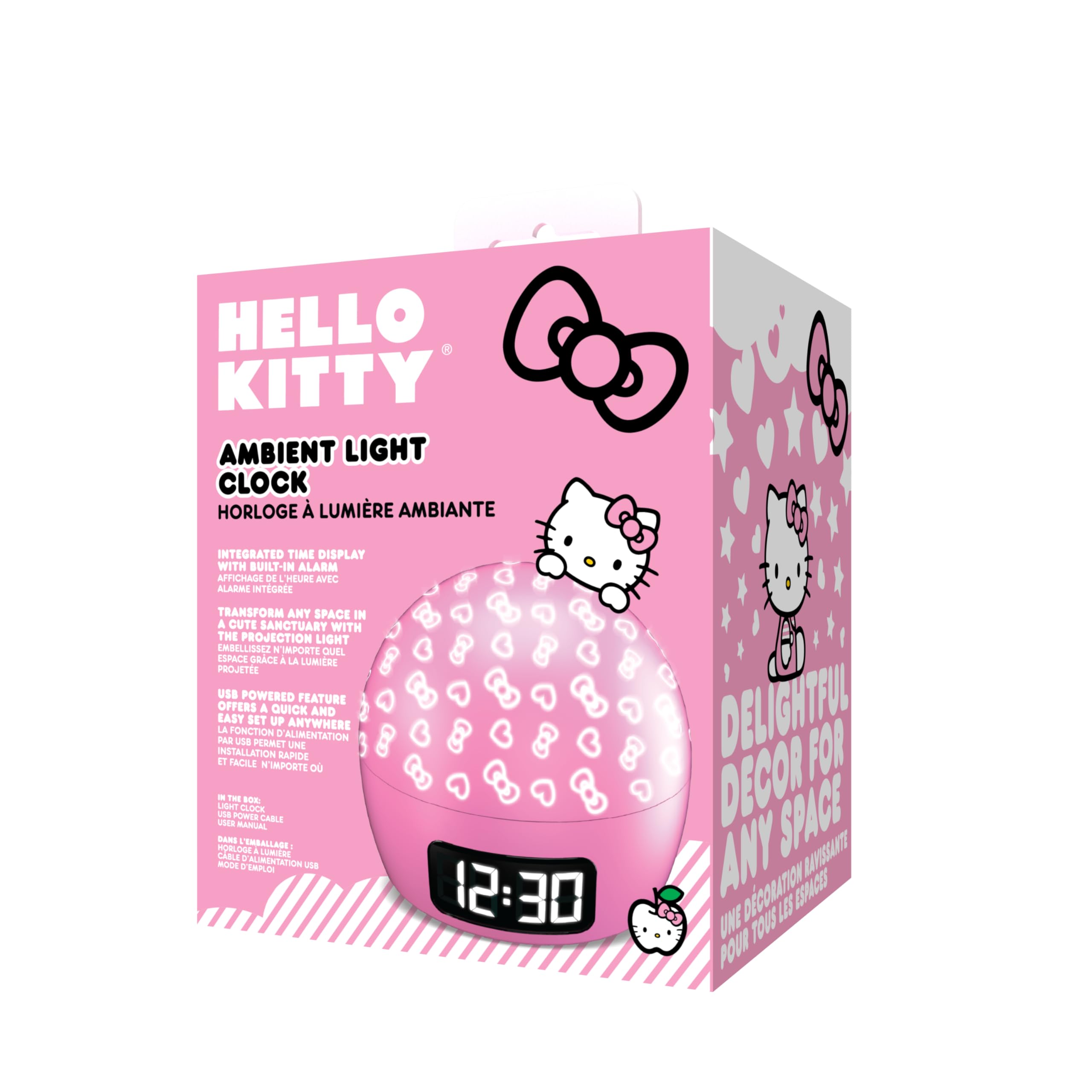 Amazon.com: Hello Kitty Ambient Light Clock with Multi-Alarm – USB