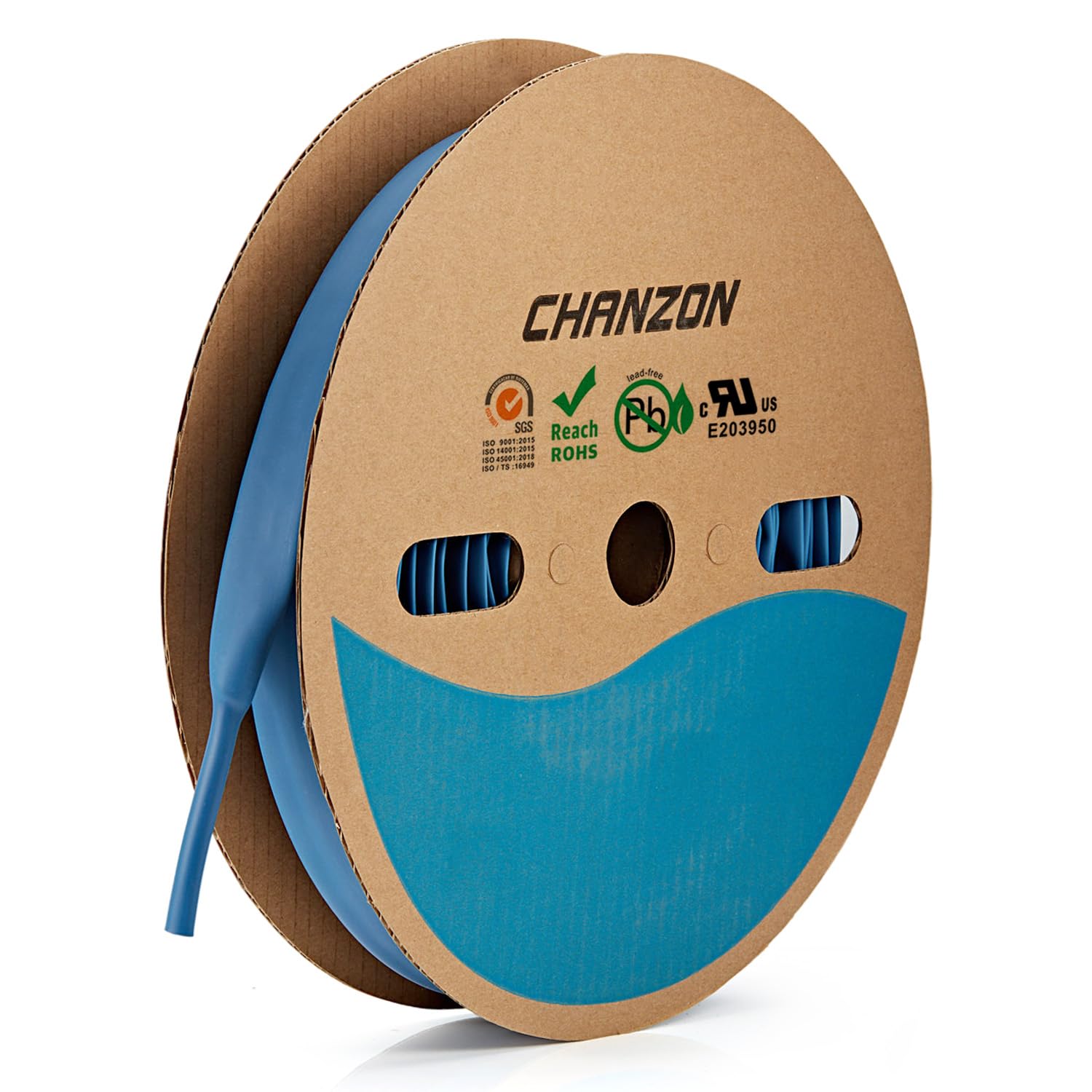 Chanzon 3:1 Ratio 1/2" (12.7mm) Heat Shrink Tubing 80Ft Roll Blue