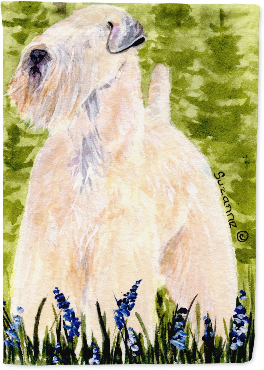 Caroline's Treasures SS1022CHF Wheaten Terrier Soft Coated Flag Canvas, Large, Multicolor