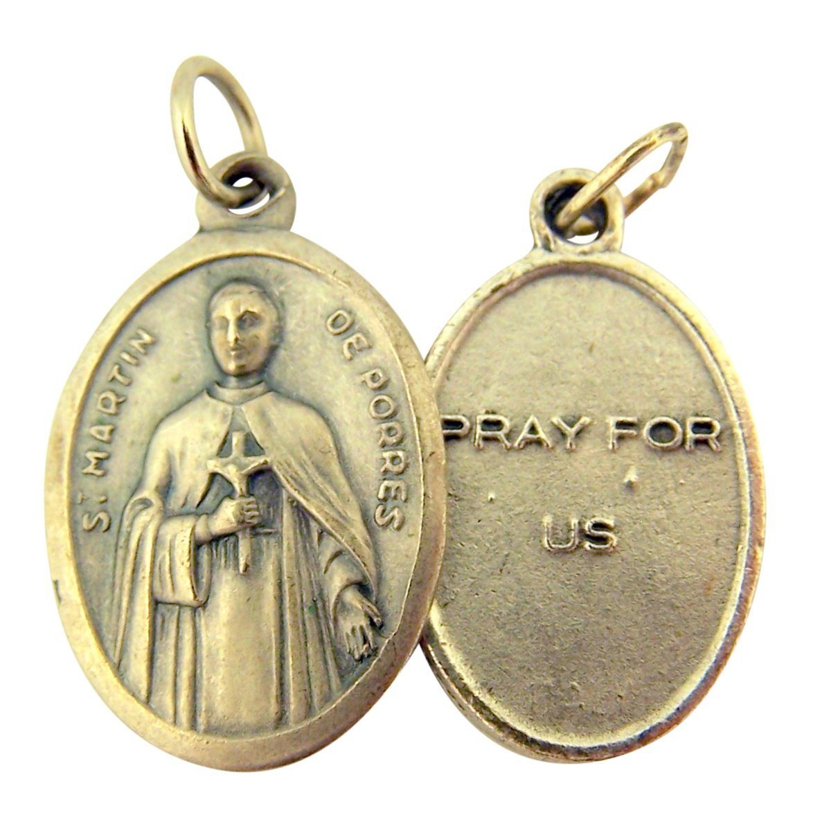 Catholic Patron Saint Medals Silver Toned Base, 1 Inch, Set of 2, Silver — view 17