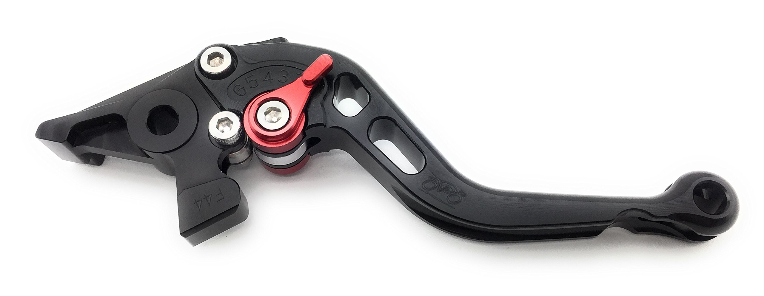 avdb - motocykl Para krótkich dźwigni kompatybilna z Honda VFR 750, Carat 1991-1997, VFR 800 VTEC 2002-2013, VFR 800F 2014-2018 (czarny/czerwony)