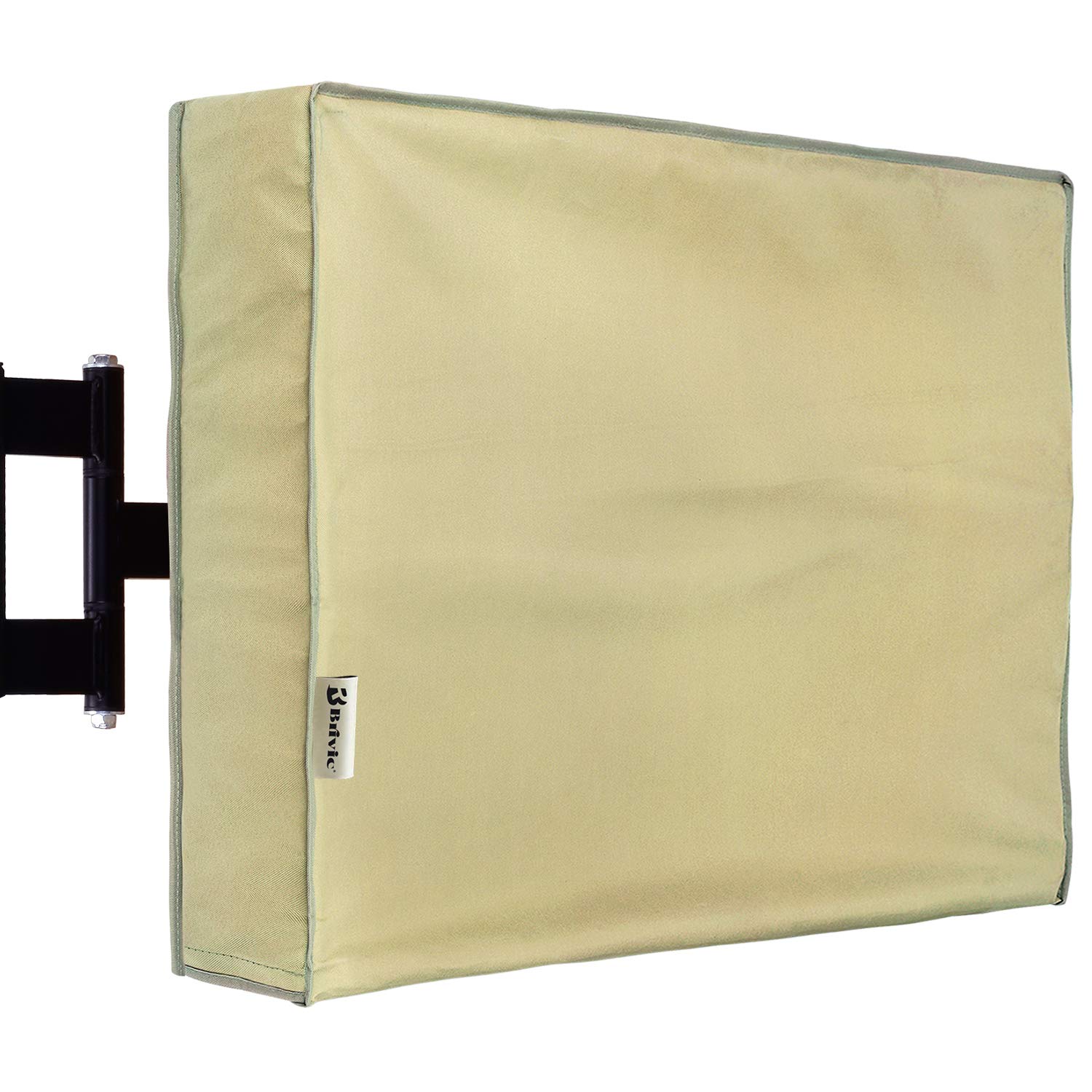 Outdoor TV Cover 52-55 inches Waterproof and Weatherproof with Bottom Cover for Outside, Dust-Proof Material with Microfiber Cloth Interior