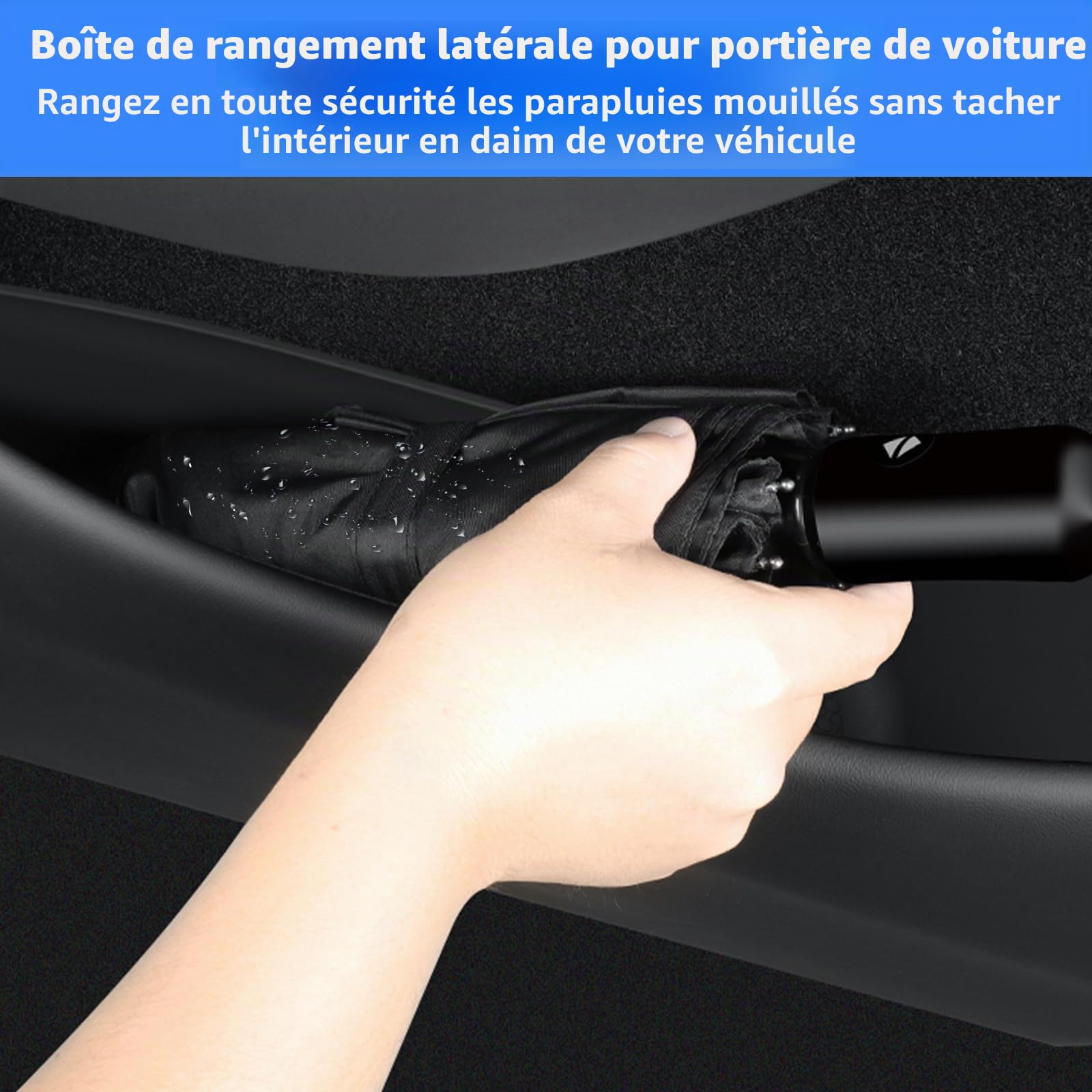 Boîte de Rangement pour Poche Latérale de Porte pour Tesla 2025 Model Y Juniper, étanche Avec Poches Latérales Avant et Arrière, Plateau de Rangement de Porte pour Model Y Juniper Accessoires