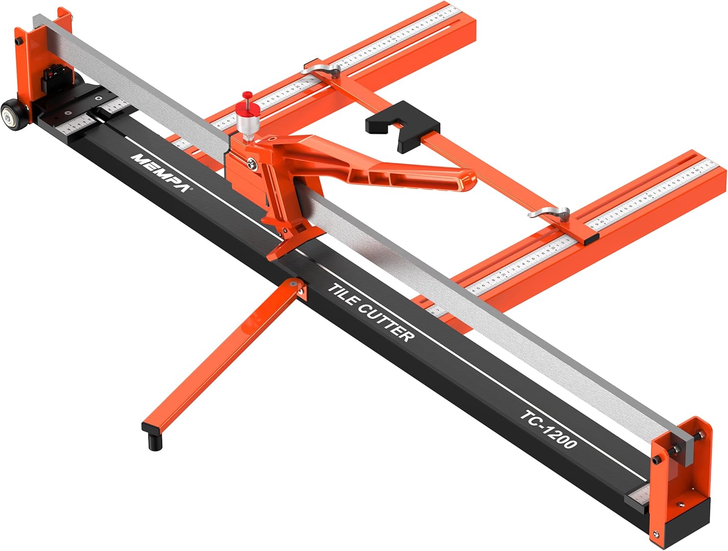48 Inch Manual Tile Cutter with Cutting Guide, Tungsten Wheel and Dust-Sealed Roller, Heavy-Duty Steel Rail Cutter for Ceramic and Porcelain