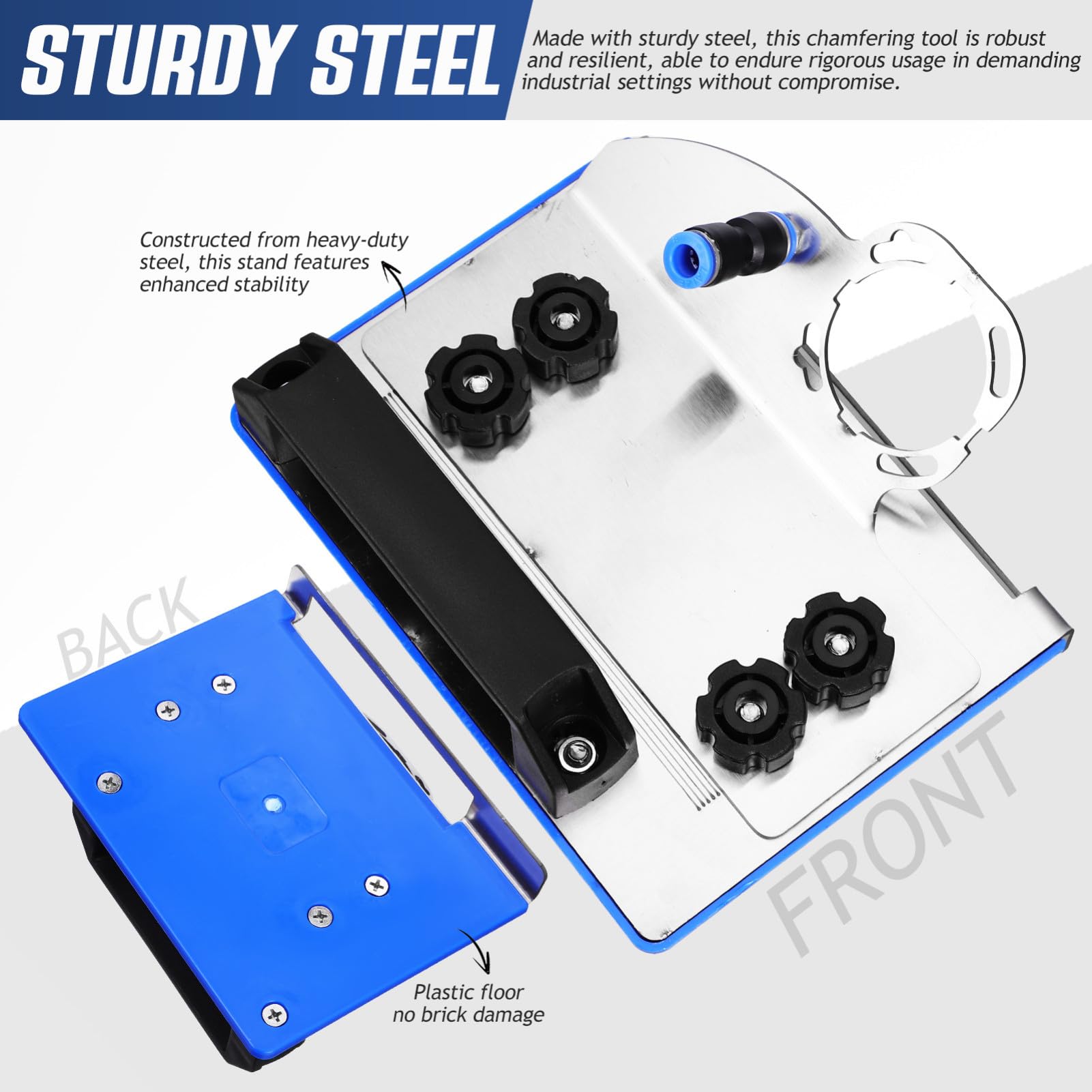 Soporte para Amoladora de Acero Resistente para Chaflán de Azulejos Soporte de Corte Fijo de Herramienta Industrial Fácil de Instalar y Duradera
