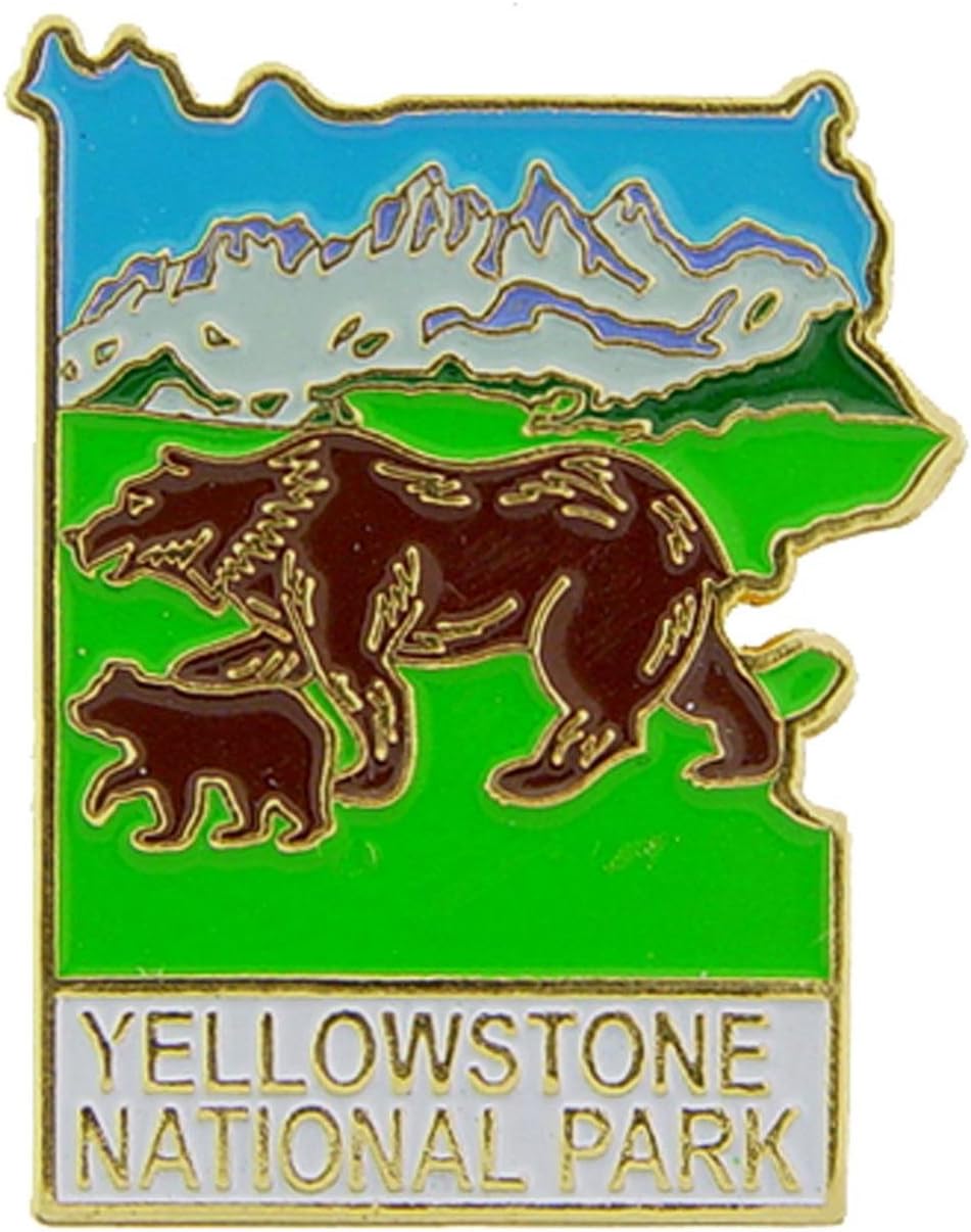 Eagle Emblems Men's Yellowstone National Park Pin