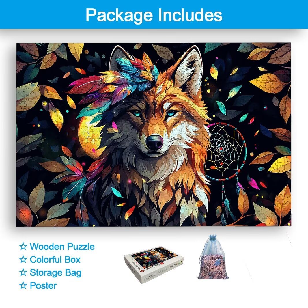 Puzzle dla dorosłych, 5000 sztuk, puzzle z wilkiem dla dorosłych, prezenty