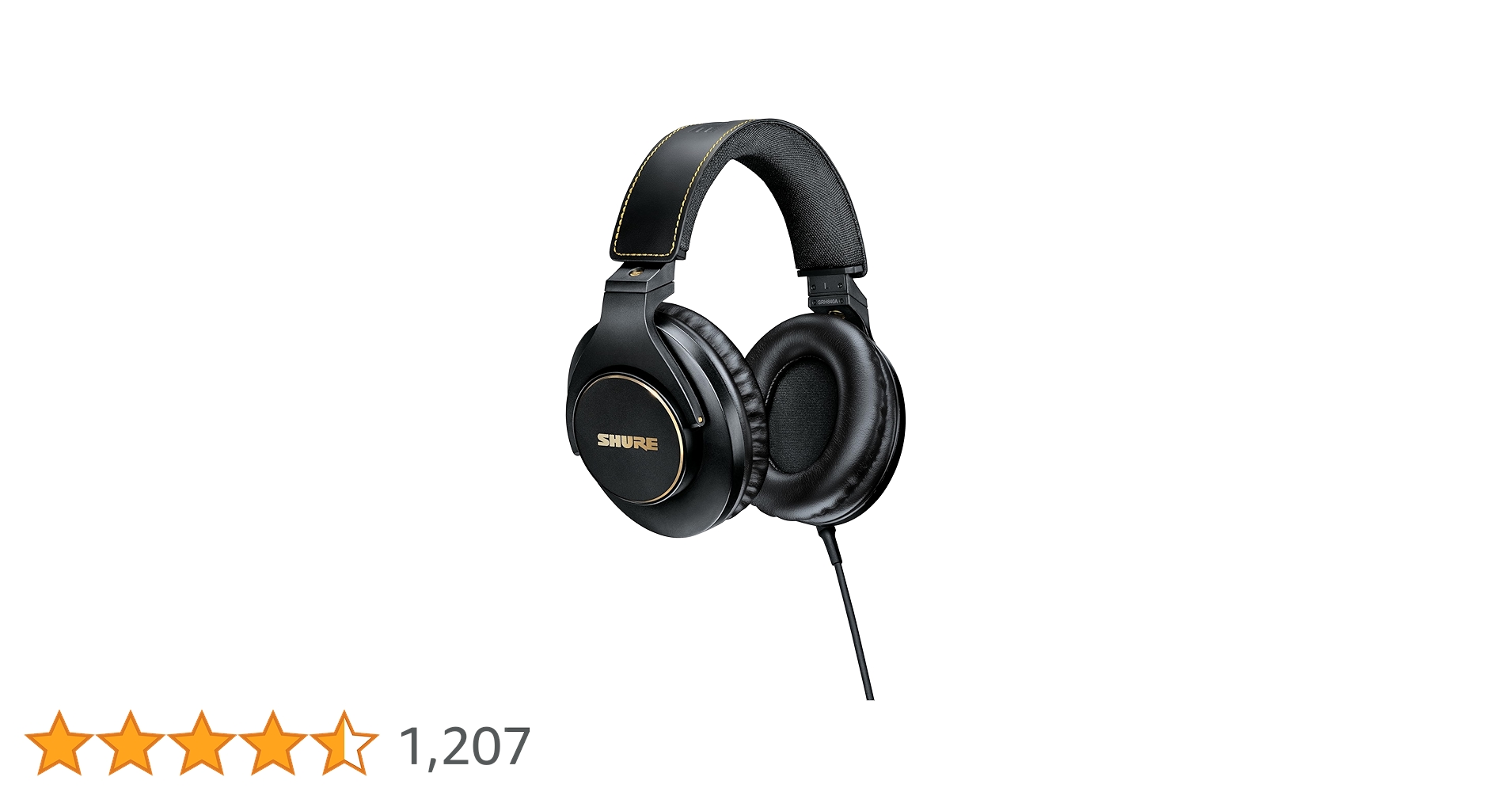 Shure SRH840A Professional Over-Ear Wired Studio Headphones