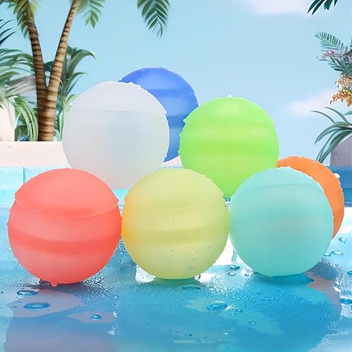 Miniatura 7 de Globos de agua reutilizables, operación con una mano, sin magnéticos, globos de agua de silicona de llenado rápido, globos de agua recargables para