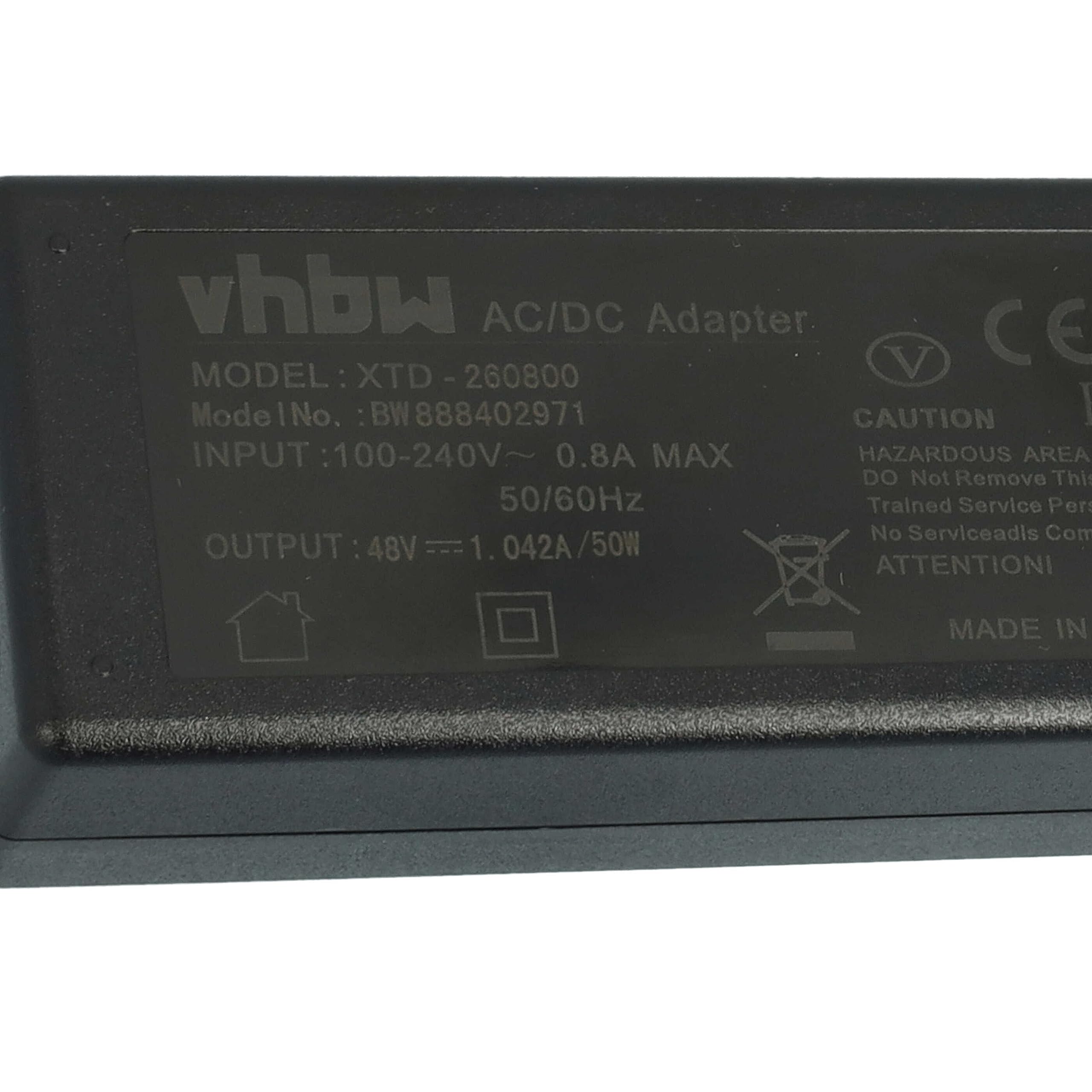 vhbw alimentatore compatibile con Cisco CP 8851-3PCC, CP 89/9000, CP-8841-K9, CP-8851-K9, CP-DX650 UC telefono fisso, telefono di casa