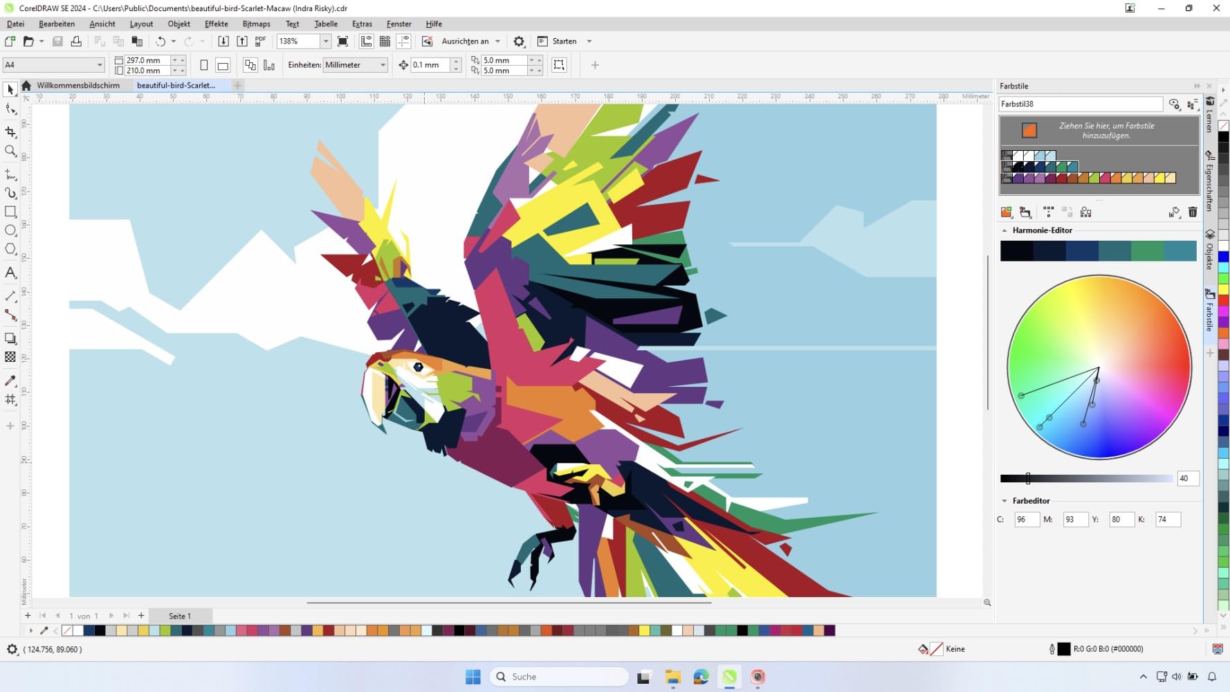COREL CorelDRAW Graphics Suite Special Edition 2024 OEM inkl. AfterShot 3 + PhotoMirage Express Dauerlizenz (Win10/11-64Bit) Papp-Case