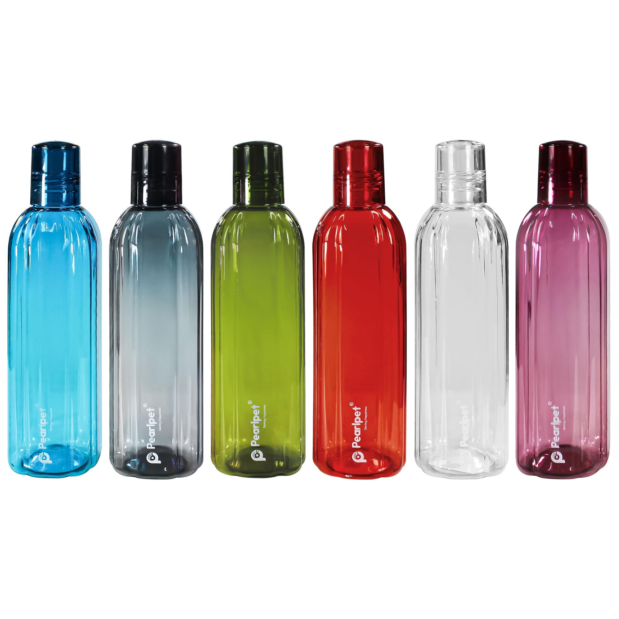 PEARLPET Ren- BPA-free Plastic Water Bottle Set of 6 Pcs, Each 500ml, Assorted Multicolor-picture-13
