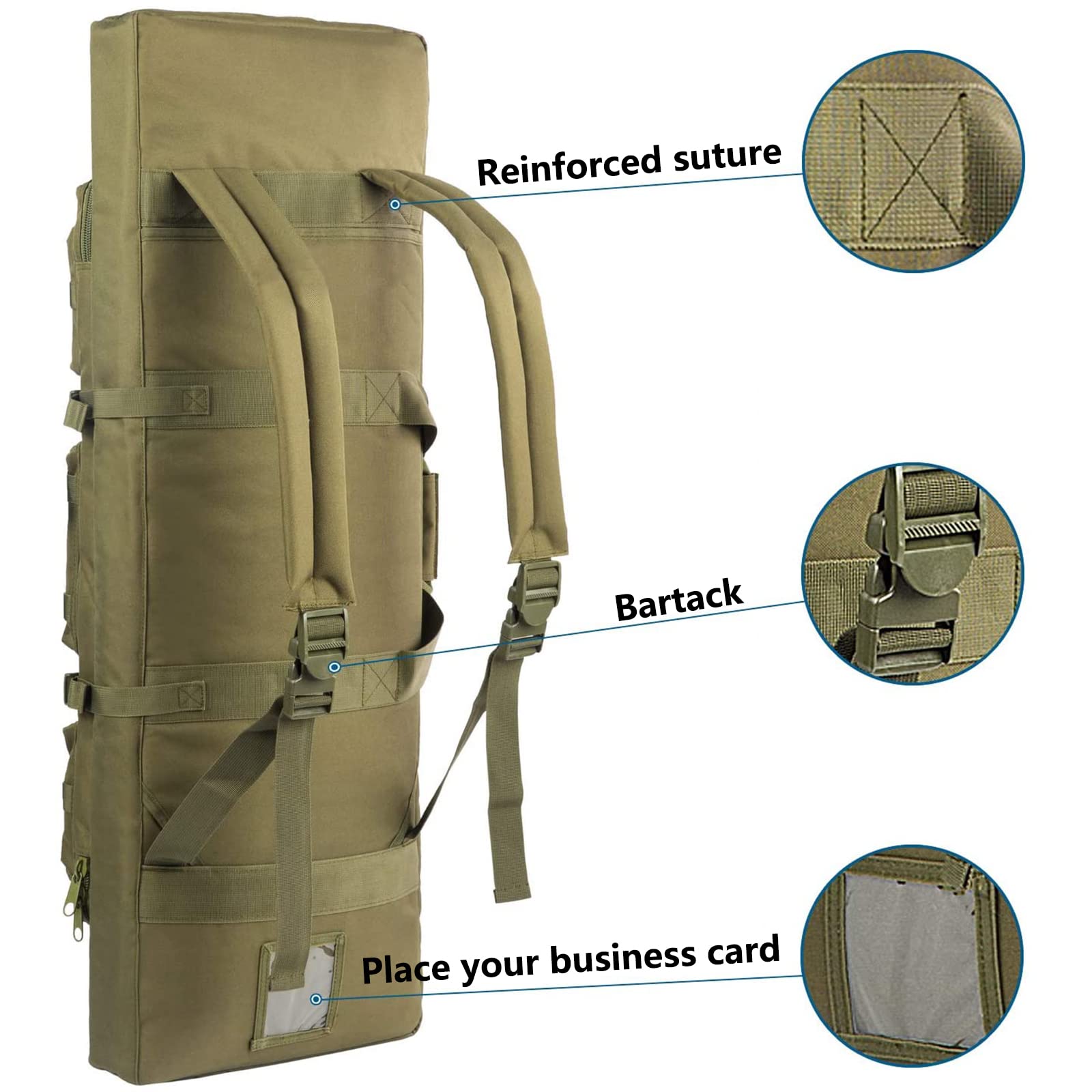 Torba na Strzelbę,Torba na Karabin Savior,Taktyczna Torba na Pistolet z Podwójnym Karabinem Torba na Długą Broń na Strzelnicę Myśliwską Przechowywanie i Transport Sportowy,118cm