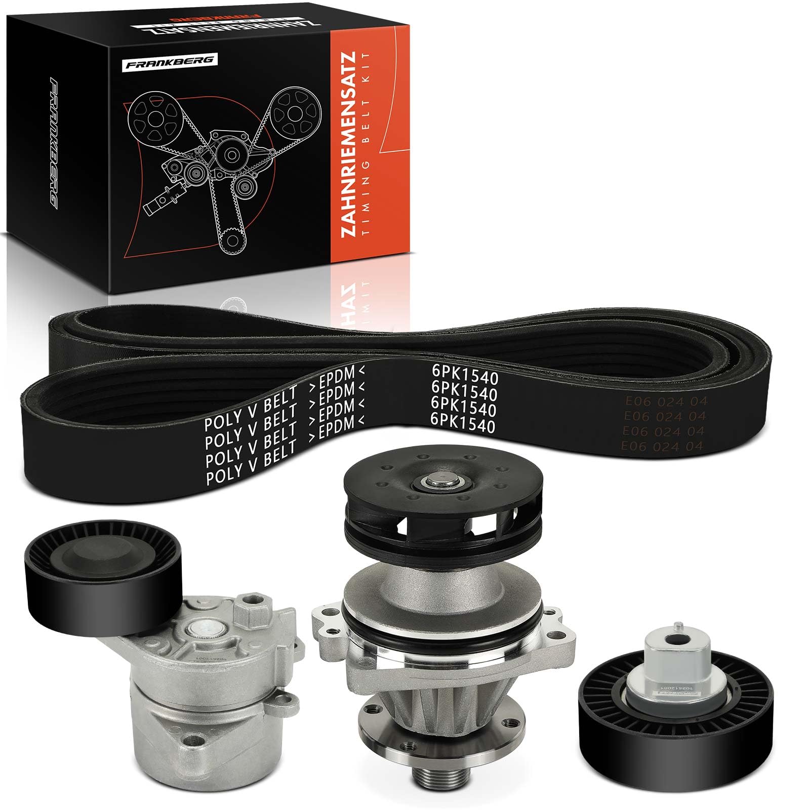 Frankberg Zahnriemenkit Zahnriemensatz mit Wasserpumpe Kompatibel mit 3er E46 3.0L 1998-2005 5er E39 3.0L 1998-2003 Replace# KP16PK1540