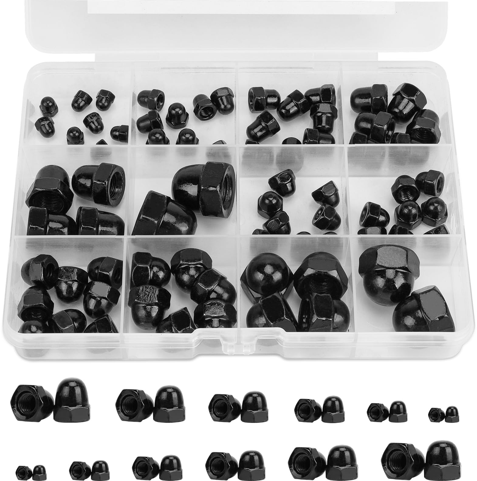 Stainless Steel Acorn Nuts - 107 Piece Set -15 Stainless Steel Acorn Nuts - 107 Piece Set -15
