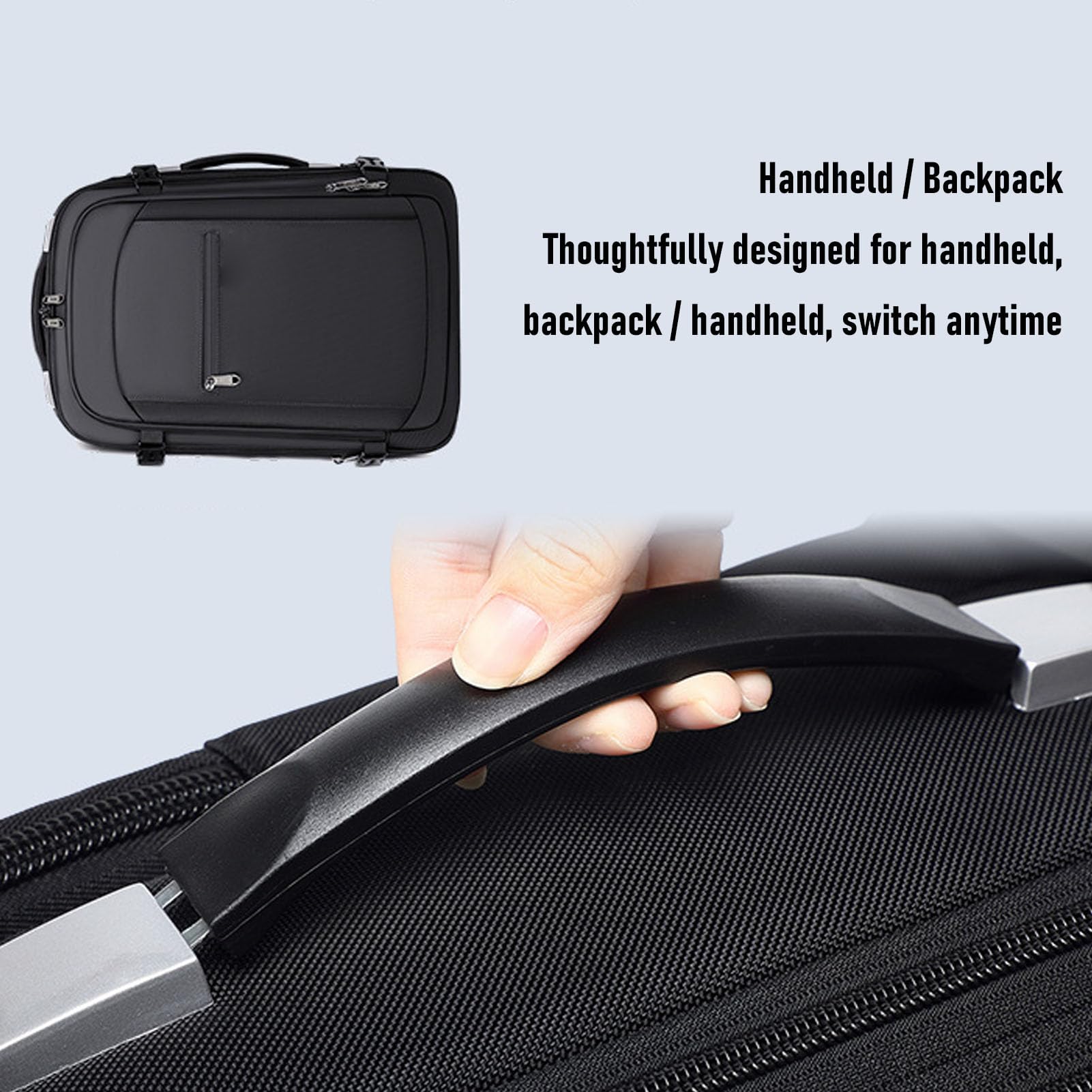 XUMIUZIY Plecak Podróżny Próżniowy, Rozszerzalny Plecak Kompresyjny Próżniowy do Podróży z pompką, blokadą antykradzieżową i Portami USB Typu C, Wodoodporny