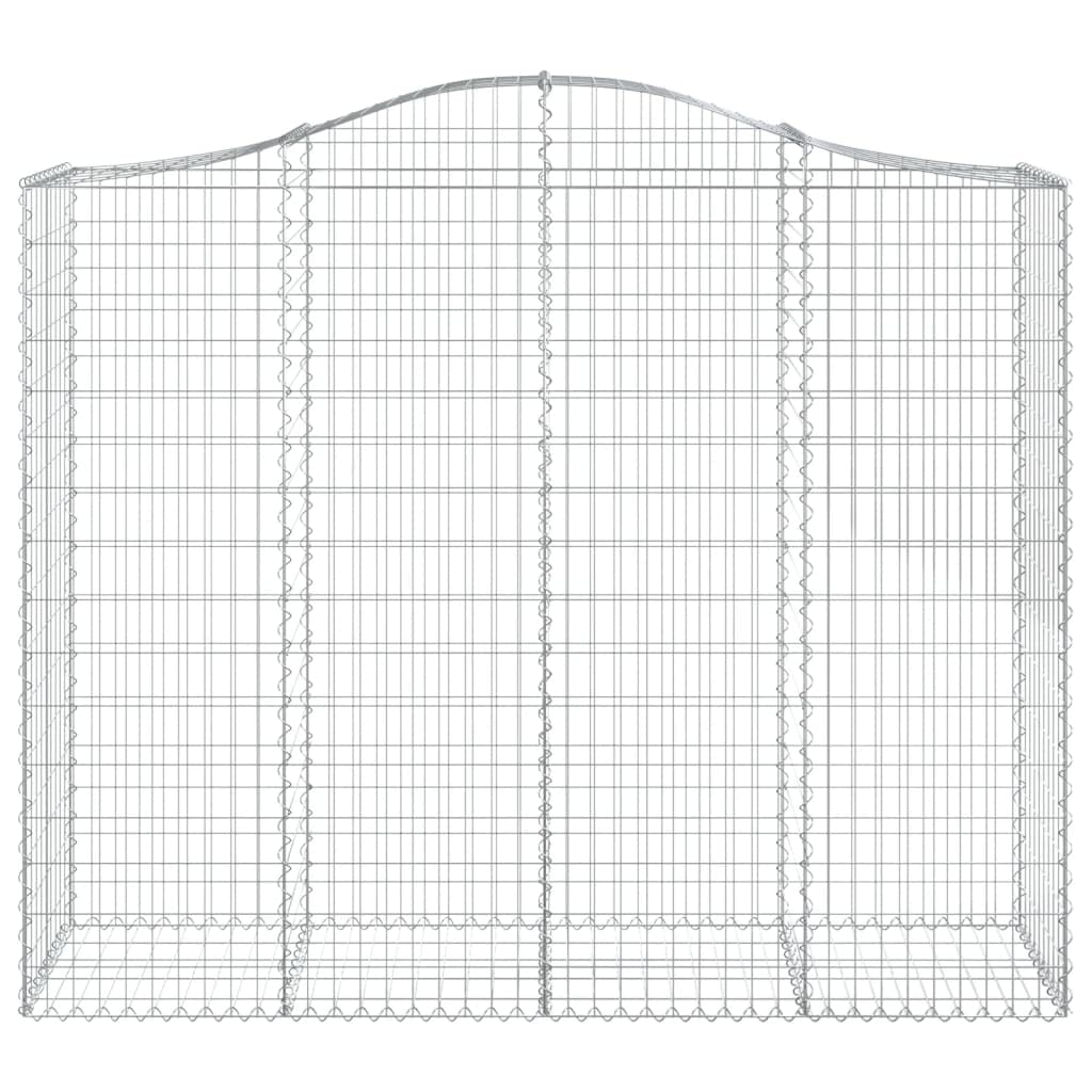 Gaviones de hierro galvanizado, 13 unidades, 200 x 50 x 160/180 cm | Juego de 13 robustos de hierro galvanizado con alambre de 3,5 mm para personalizar el jardín delantero, patio y jardín.