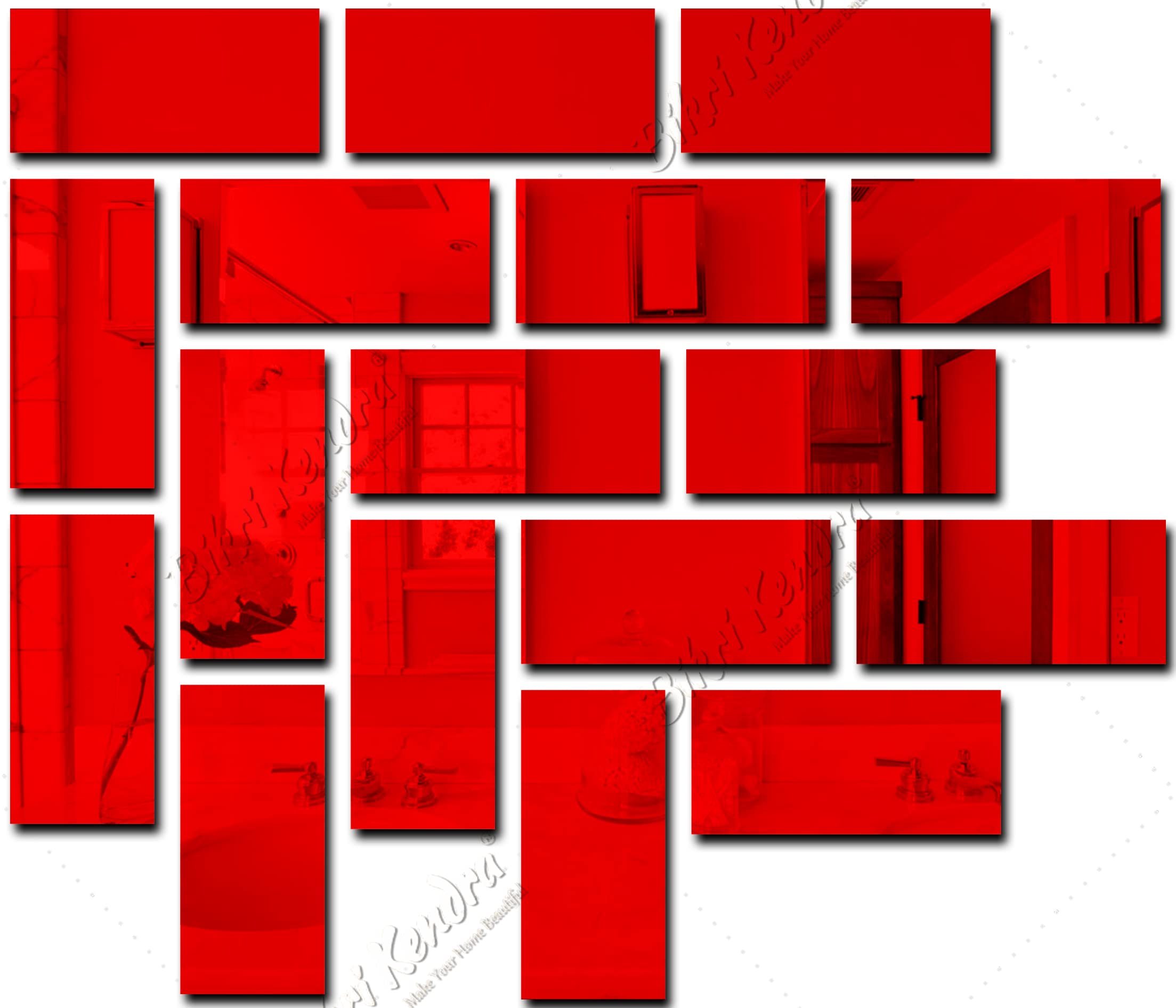 Bikri Kendra - 15 Rectangle Red Mirror Stickers for Wall, Wall Mirror Stickers, 3D Acrylic Stickers Wall Stickers for Hall Room, Bed Room, Kitchen Living Room Kids Room. (B09JGKKBM7) Amazon Price History, Amazon Price Tracker