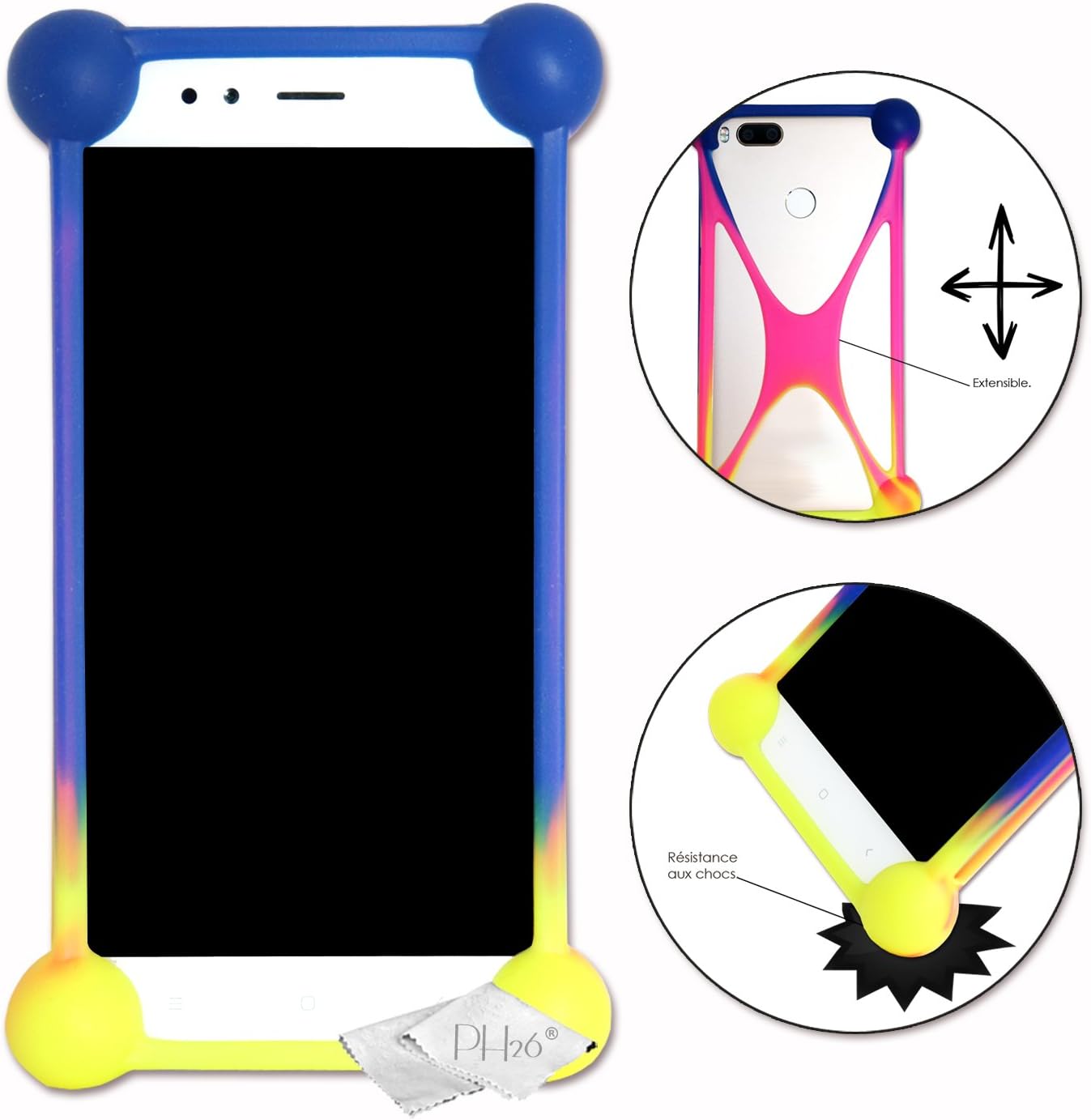 Ph26 Shockproof Silicone Bumper Case for Ulephone Armor X2 Multi-Coloured