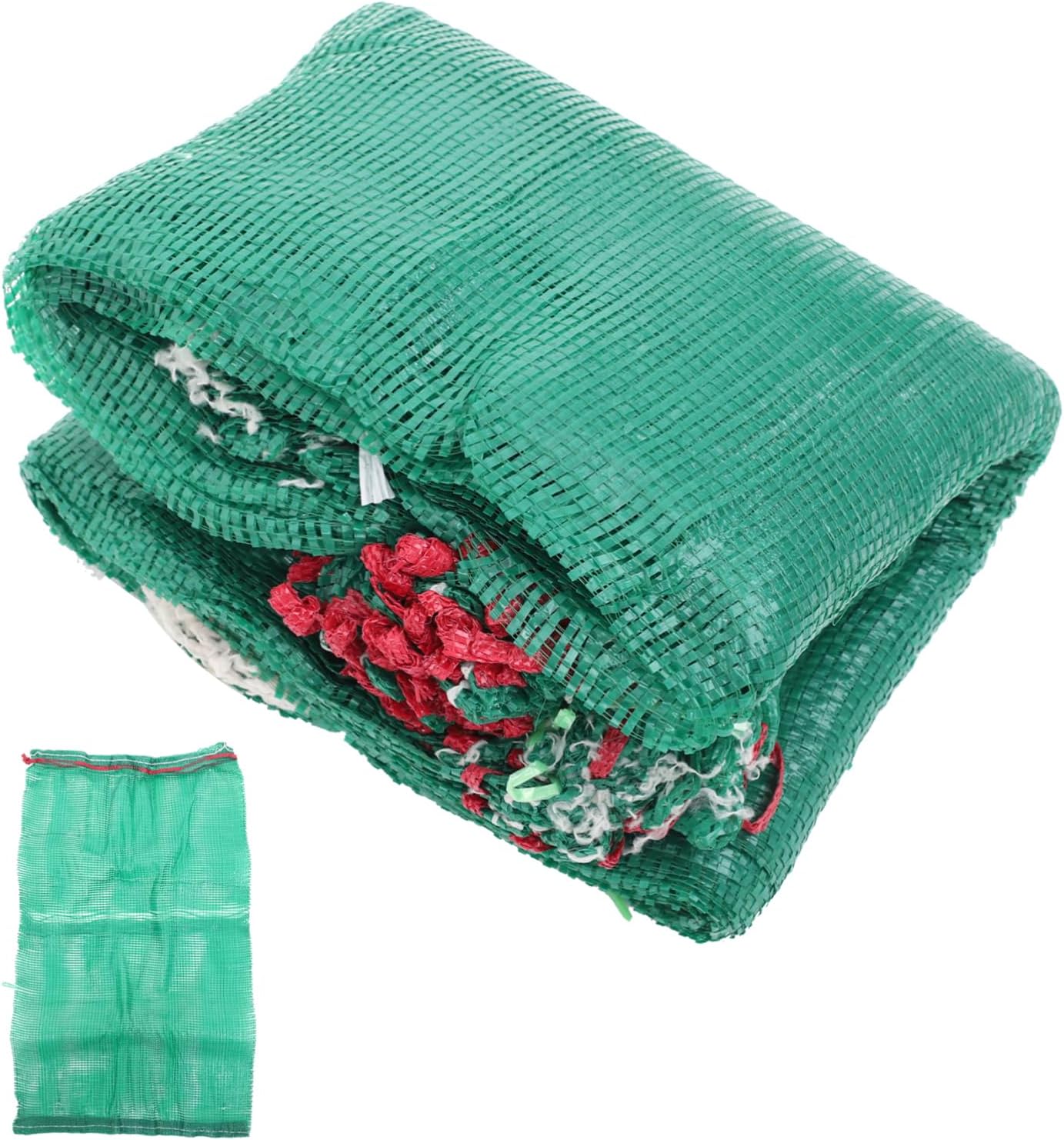 50pcs Mesh Produce Bags for Onions Potatoes Drawstring Storage Bags Large Capacity Garden Farm