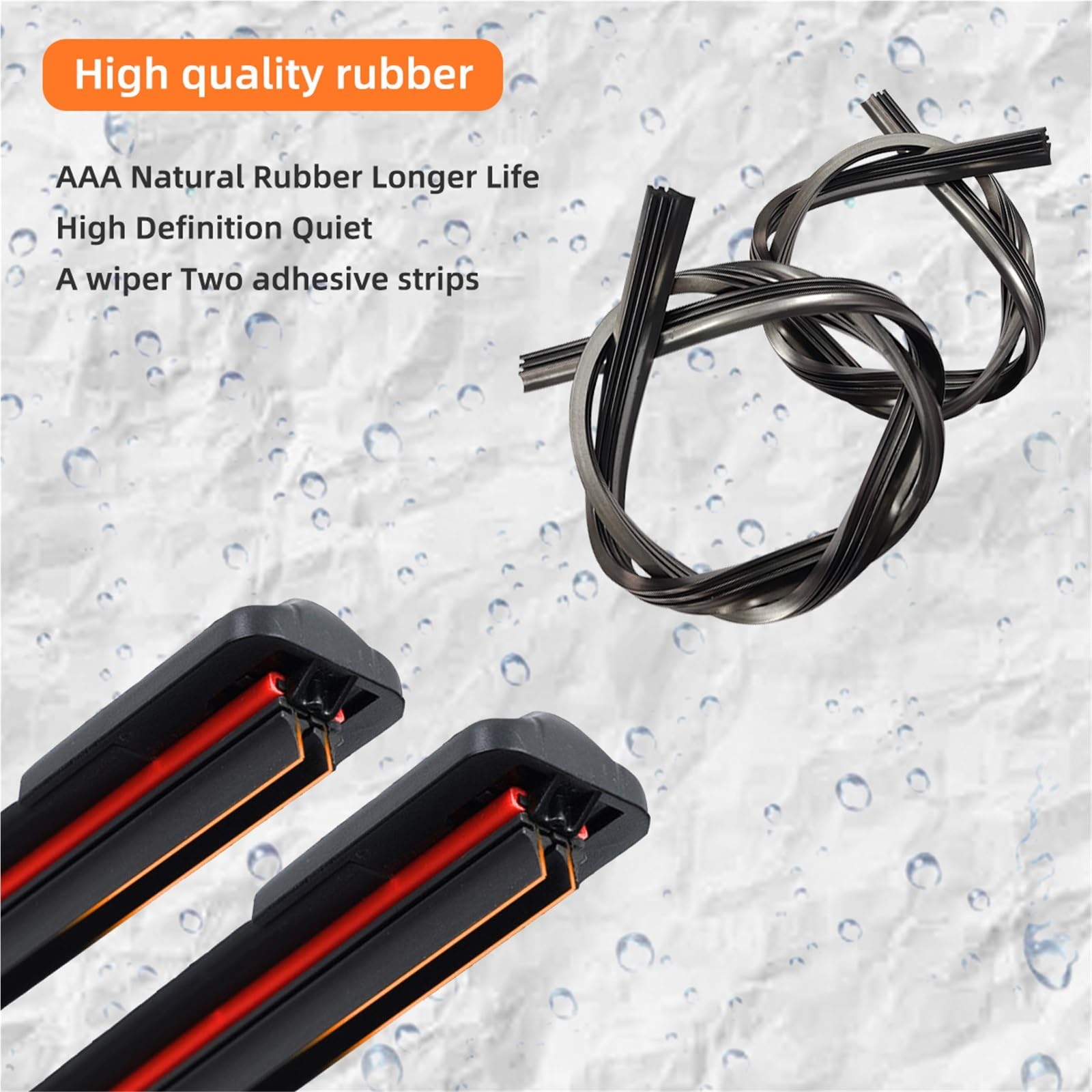 Bomba de agua de limpiaparabrisas Escobillas limpiaparabrisas delanteras y traseras compatibles con Lancia Delta MK3 2008-2014 Bomba de Limpieza de Parabrisas para Automóvile | 6PCS