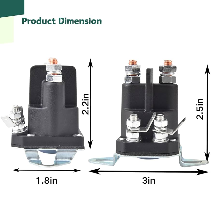 PSUPOSUQ 117-1197 Starter Solenoid with Small Wrench, 12V 4