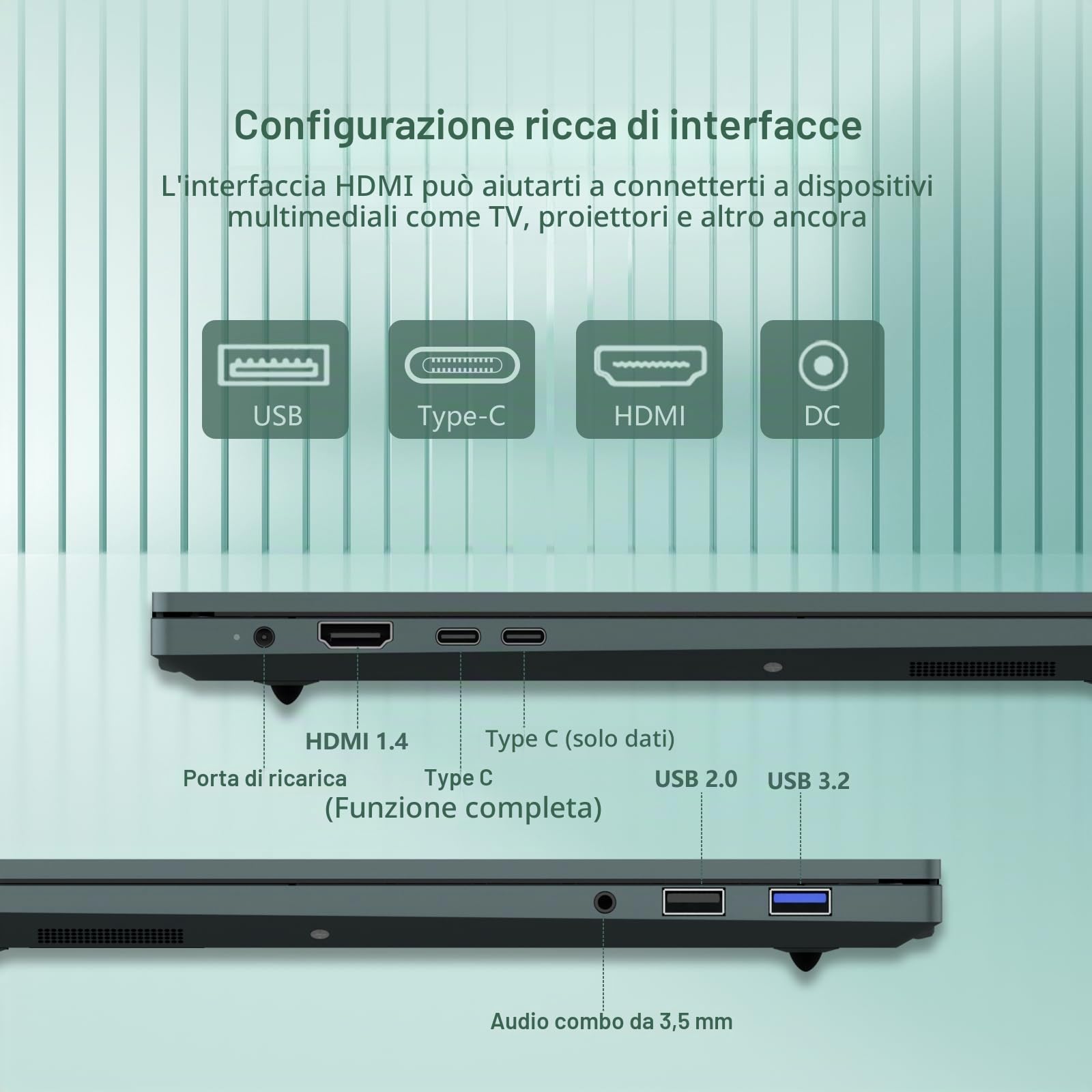 Notebook 15,6 Pollici, AND Ryzen 5 7520H, Win11 PC Portatile 16 GB RAM 512 GB SSD, Laptop Grafica Radeon, Digitale Tastiera Retroilluminata/Sblocco Impronta Digitale, Type-C+Mini-HDMI+5000mAh Battery