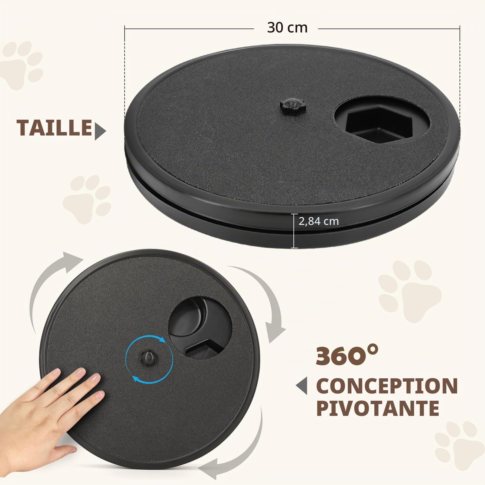 Planche à Griffer pour Chien avec Lime à Ongles – Jouet Anti-Stress | Jeu de Piste 360° avec Compartiments à Friandises. Antidérapant, Nettoyage Facile, Lime à Griffes Sans Stress.