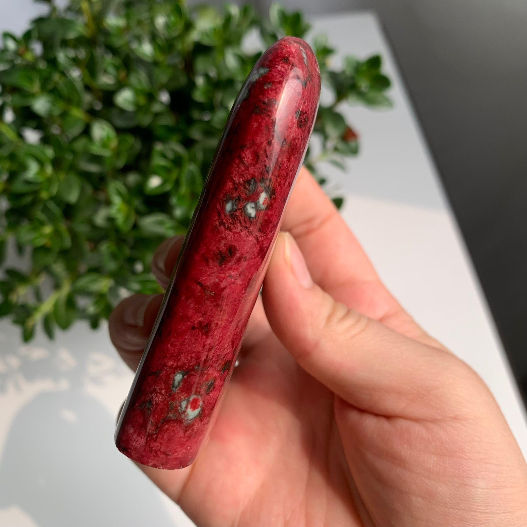 Amazon.com: 214g Peach Blossom Jasper Freeform – Healing Jade for