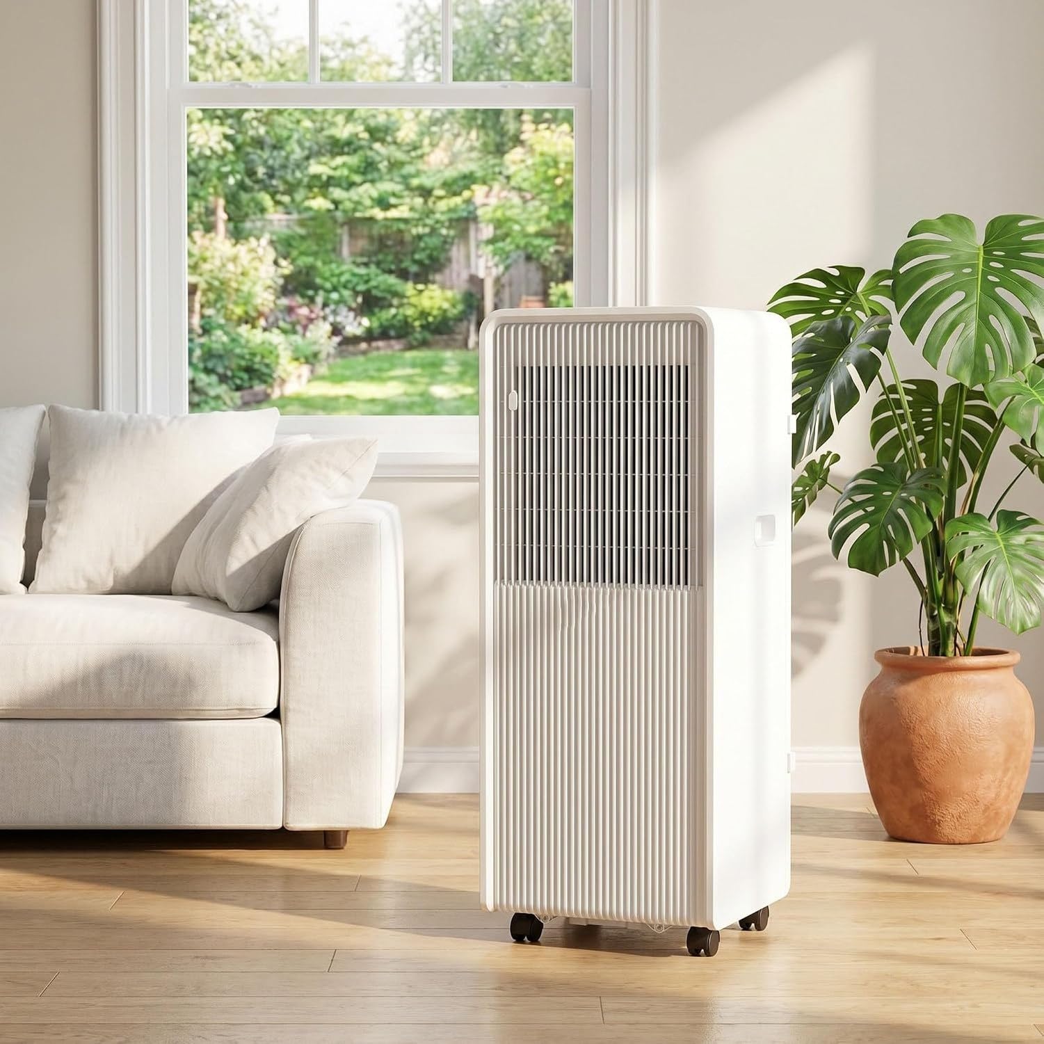Condizionatore d'Aria Portatile 14000 BTU, unità AC Intelligente con Raffreddamento rapido e deumidificatore, modalità Notte silenziosa, Kit Finestra per ambien, 10000 BTU, 10000 BTU
