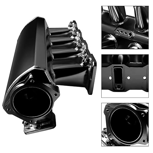 Miniatura 6 de Endxedo Colector de admisión de 3.622 in con rieles de combustible + cuerpo del acelerador y sensores de posición del acelerador TPS IAC compatible