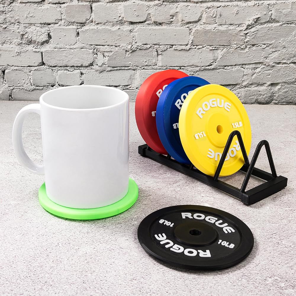 Set di 5 sottobicchieri personalizzati antiscivolo, colori misti, sottobicchieri con testo personalizzato con supporto, regali divertenti per la palestra per uomini e donne